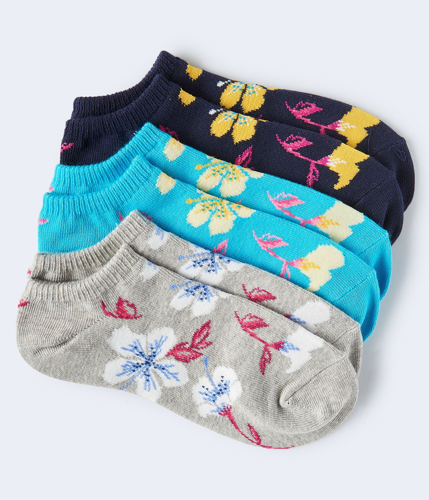 Hibiscus Ankle Sock 3-Pack