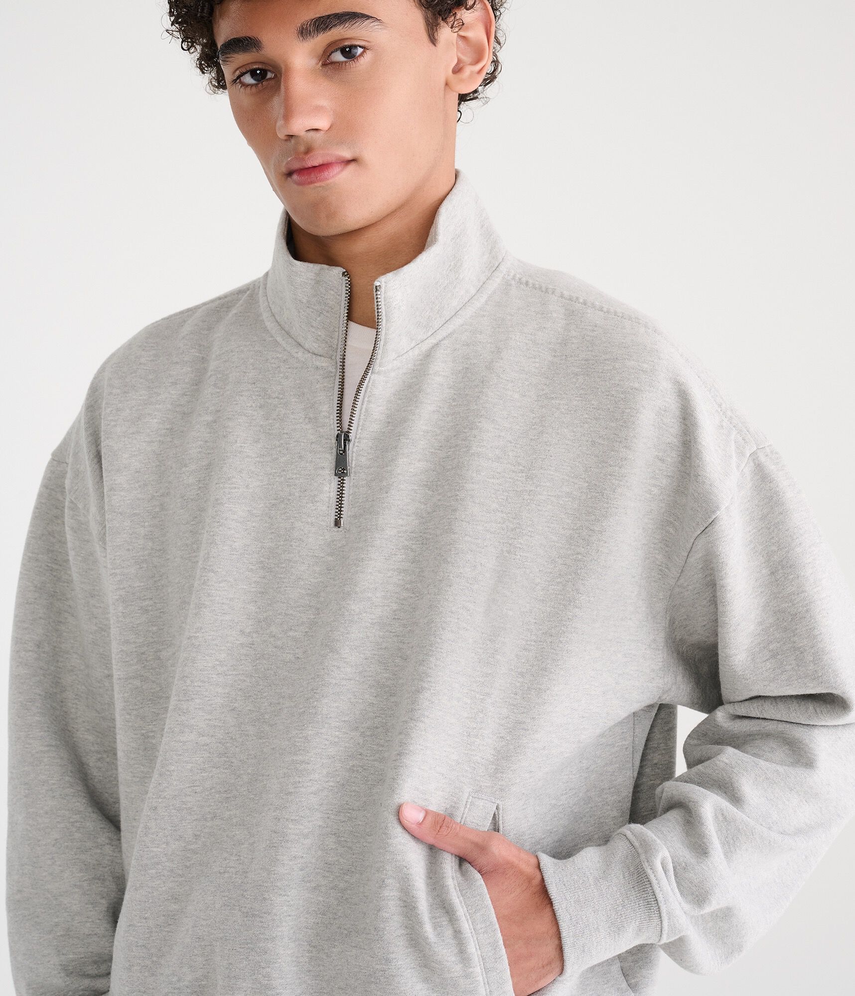 Cloud Soft Boxy Quarter-Zip Sweatshirt