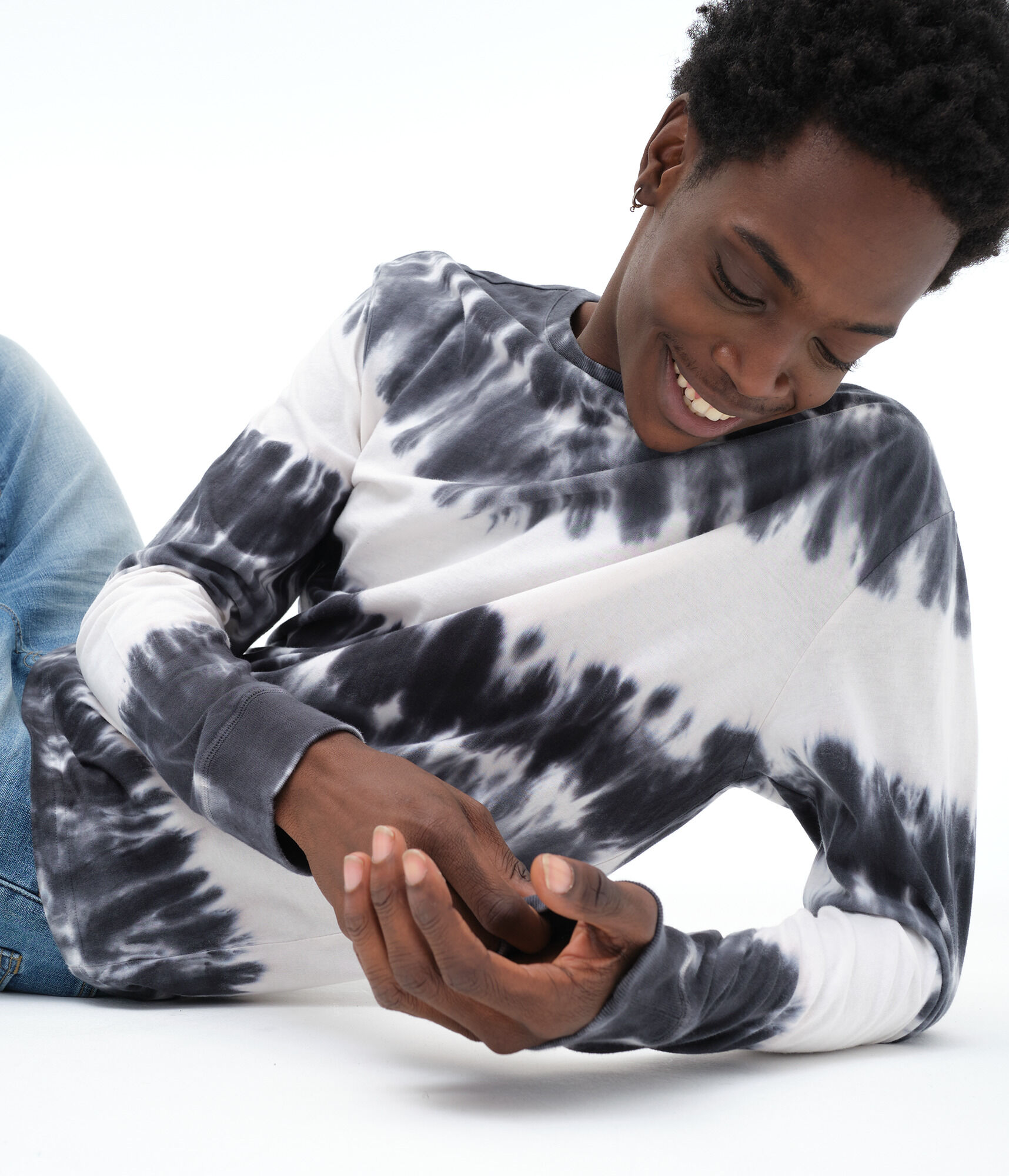 Long Sleeve Tie-Dye Crew Tee