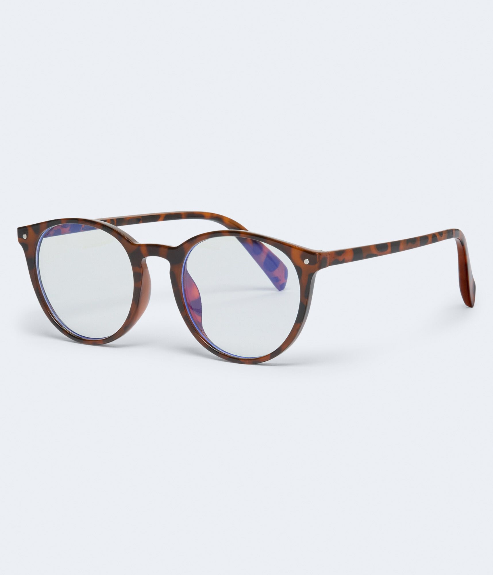 Tortoiseshell Round Blue Light Glasses
