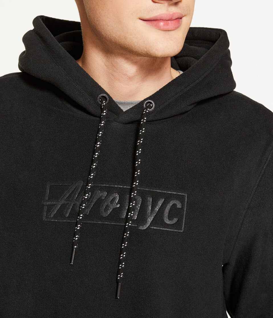 Aero NYC Box Logo Polyfleece Pullover Hoodie