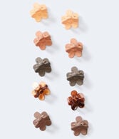 Small Matte Flower Claw Hair Clip 10-Pack