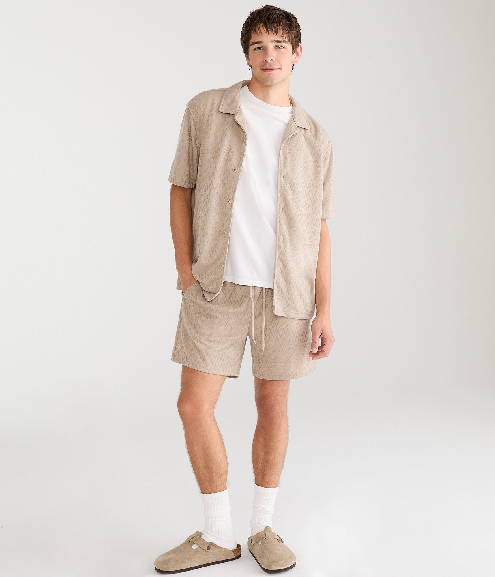 Jacquard Knit Shorts 6"