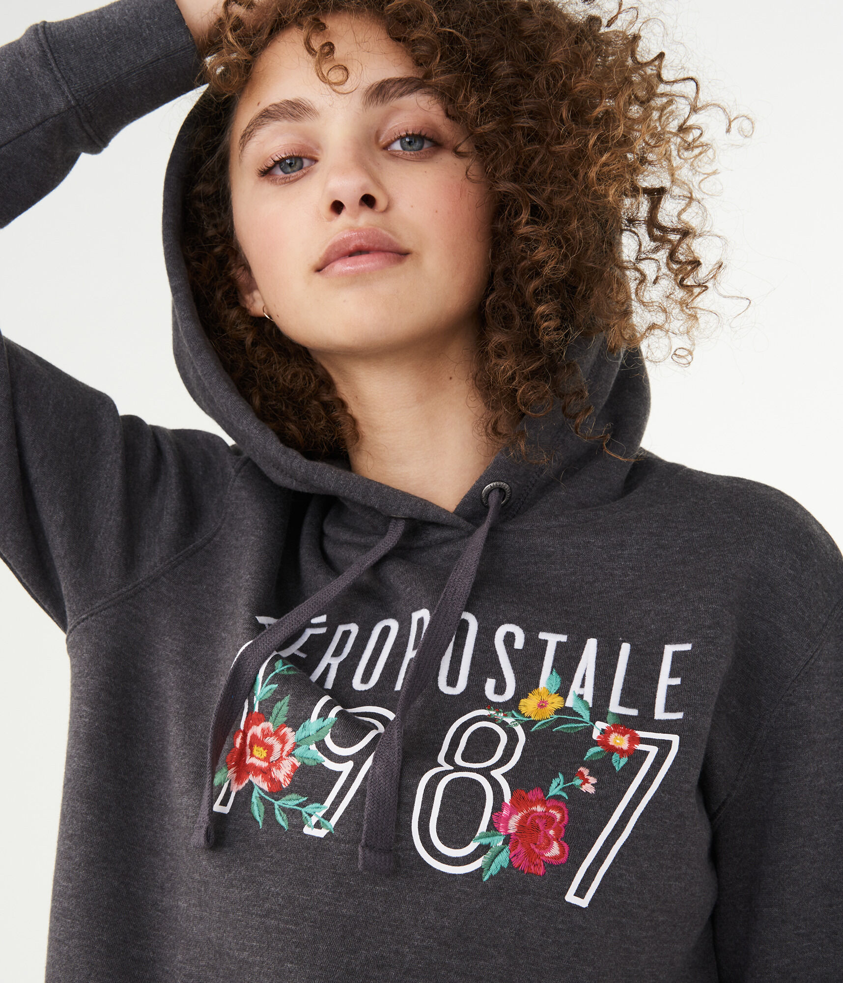 Floral Aeropostale 1987 Pullover Hoodie