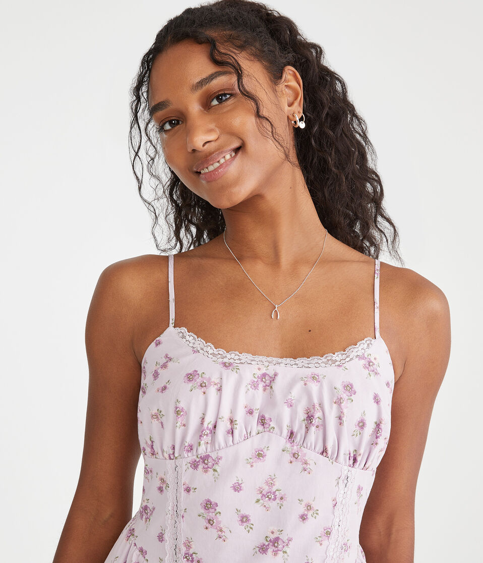 aeropostale purple dress Solid Scoop-Neck Swiss Dot Fit & Flare Dress