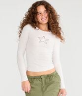 Long Sleeve Seriously Soft Star Studded Baby Tee