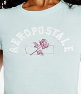 Aeropostale Arch Rose Appliqué Graphic Tee