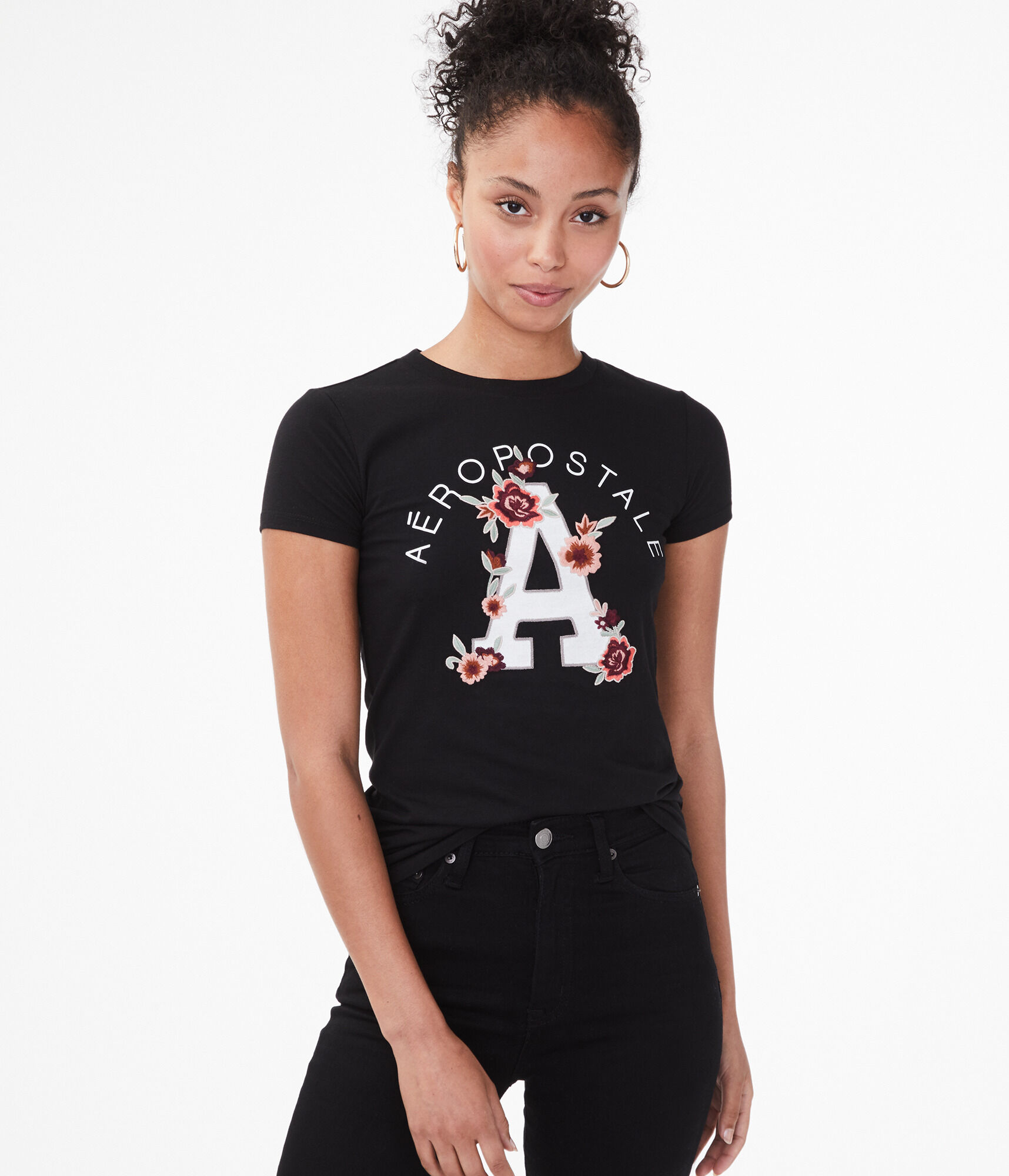 Floral "A" Graphic Tee