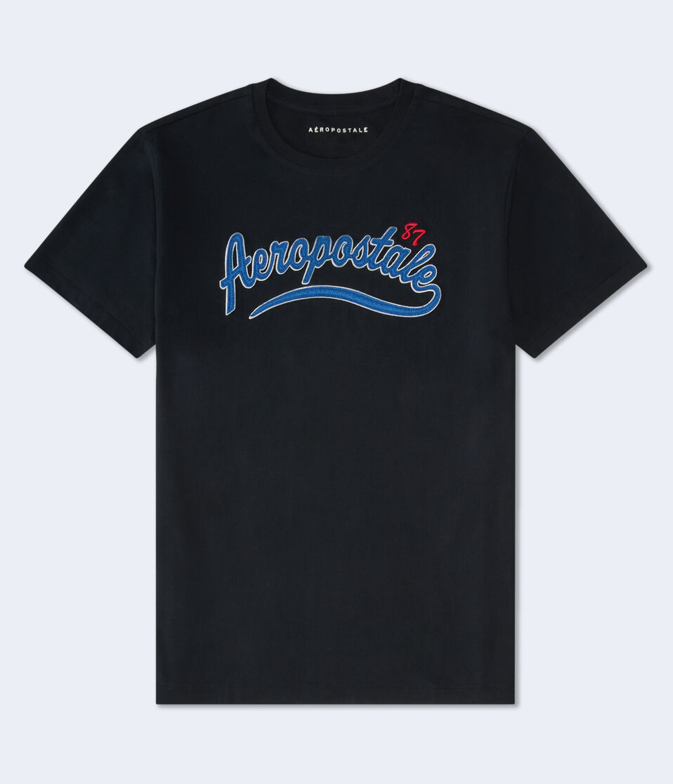 Aeropostale 87 Script Appliqué Graphic Tee