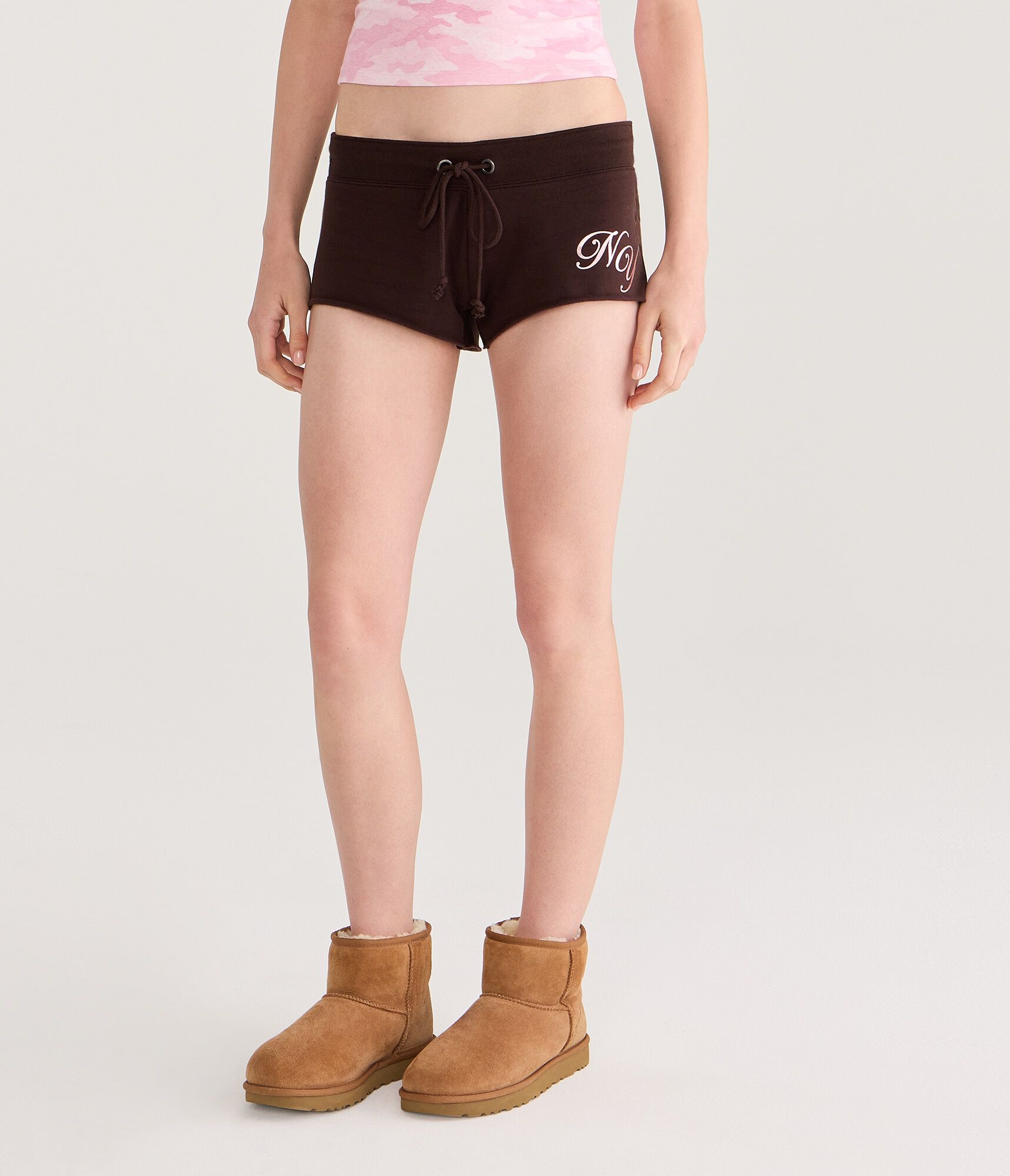 Aeropostale NY Heritage Low-Rise Fleece Shorts