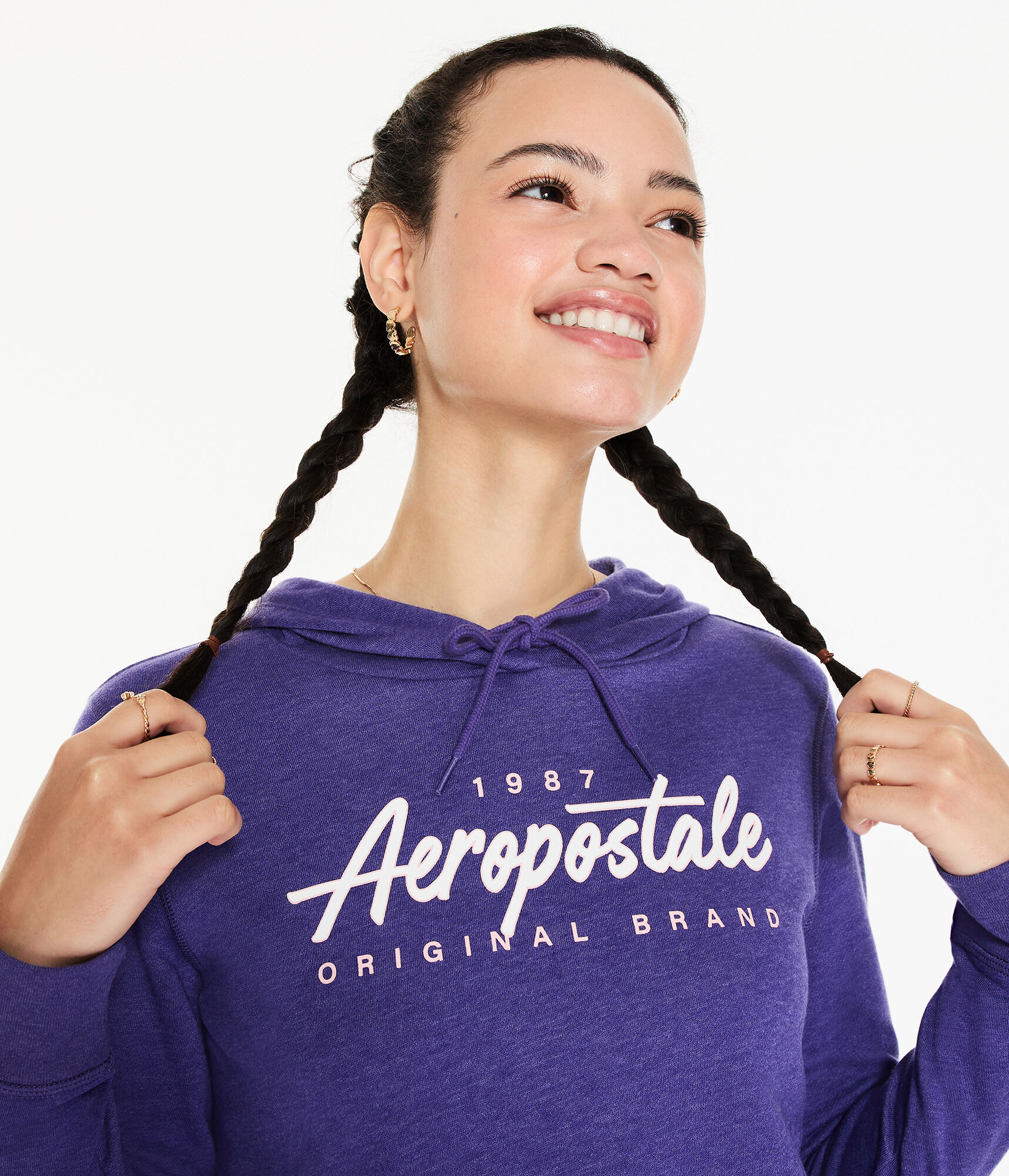 Aeropostale Script Logo Pullover Hoodie