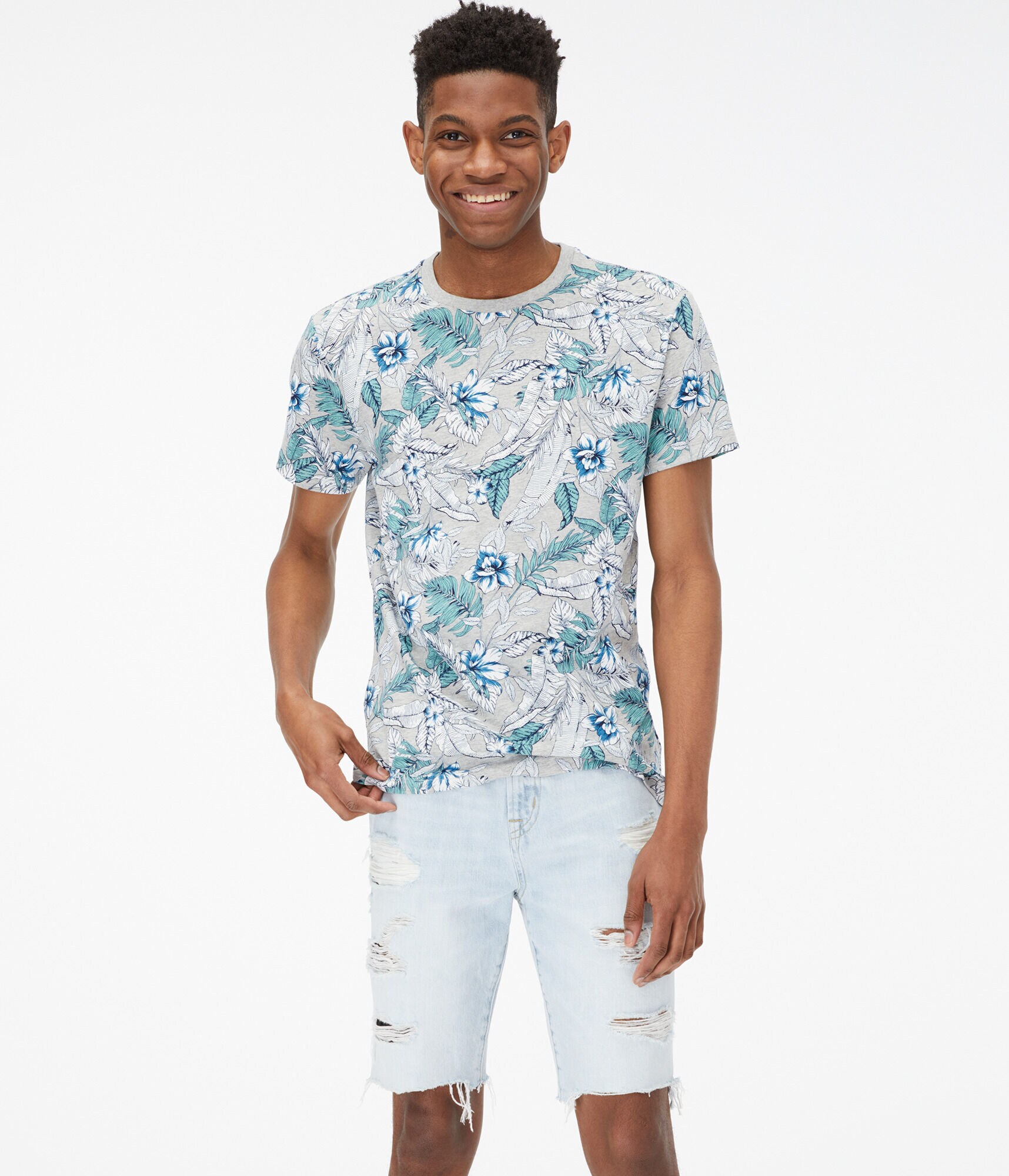 Tropical Floral Graphic Tee***