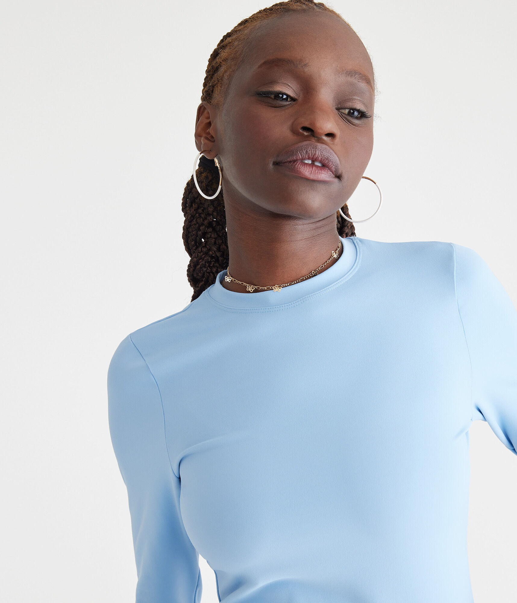 Long Sleeve Air Softspun Cropped Active Top