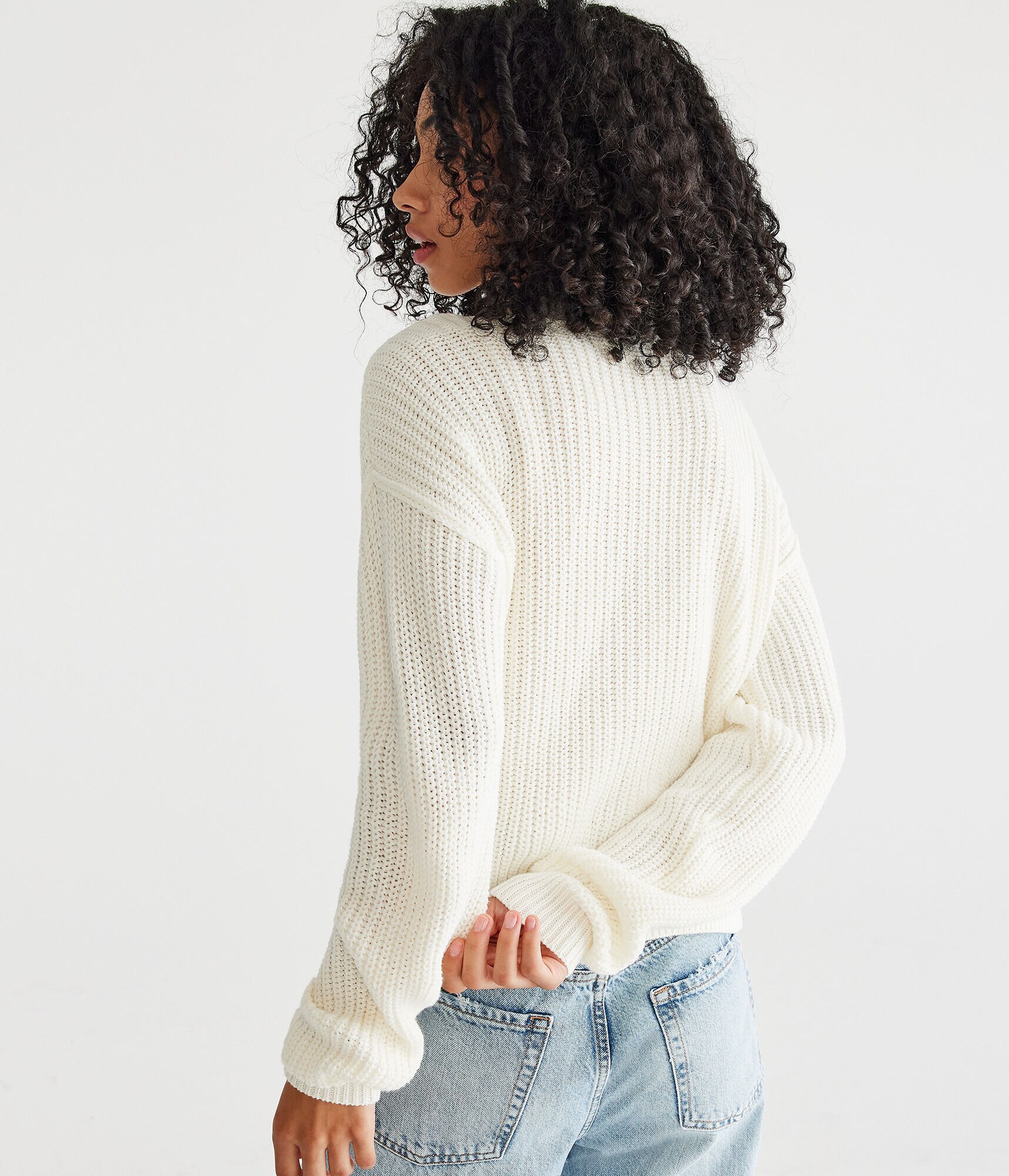 Long Sleeve Buttoned Shaker Cardigan