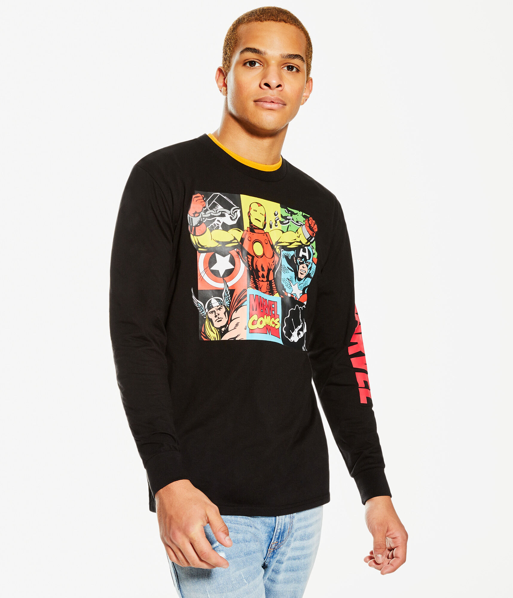 Long Sleeve Marvel Comics Graphic Tee