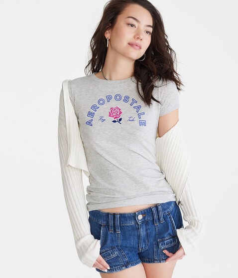 Aero Arch Rose Appliqué Graphic Tee Aero Arch Rose Appliqué Graphic Tee