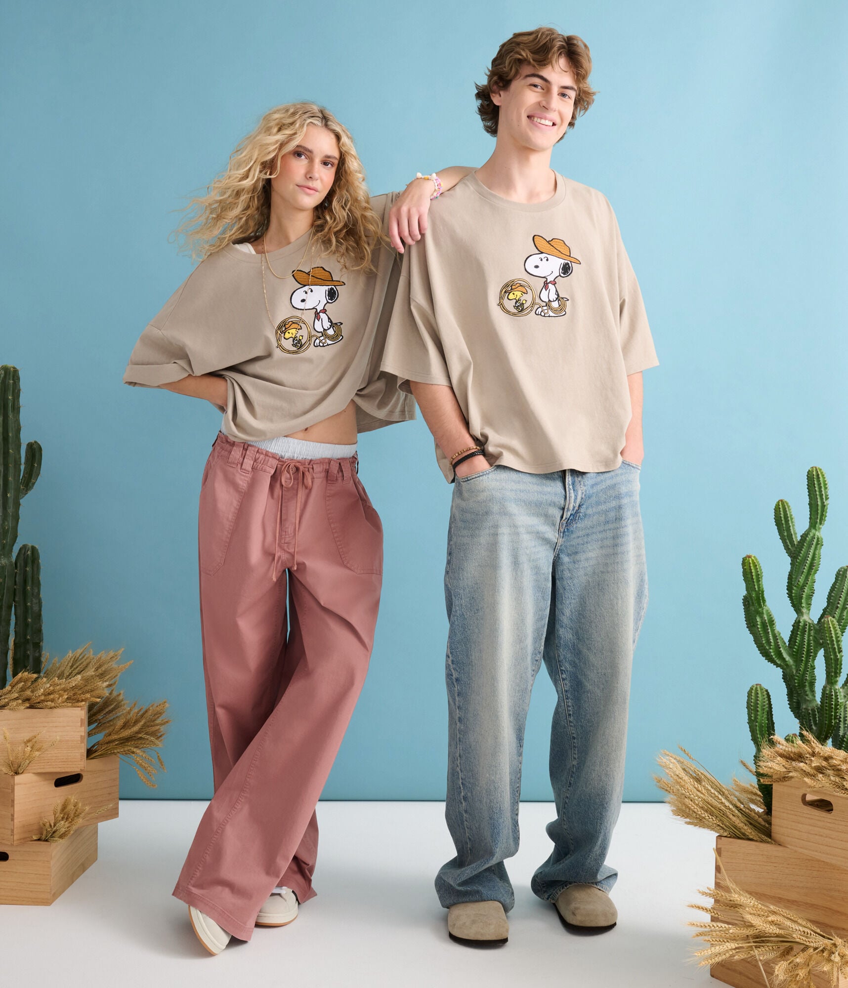 Peanuts® | Aéropostale Western Snoopy Lasso Boxy Graphic Tee