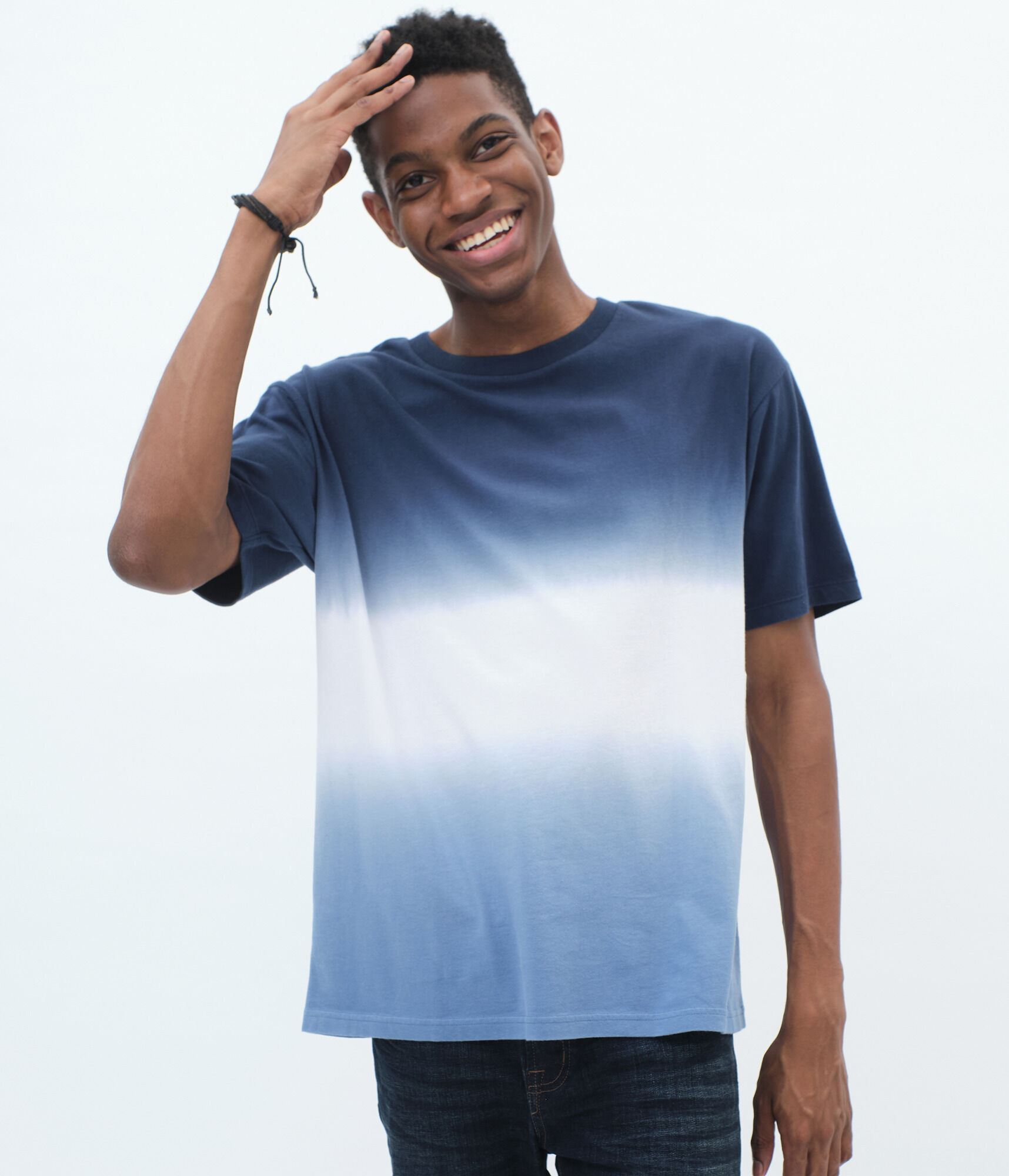 Dip-Dye Loose-Fit Crew Tee
