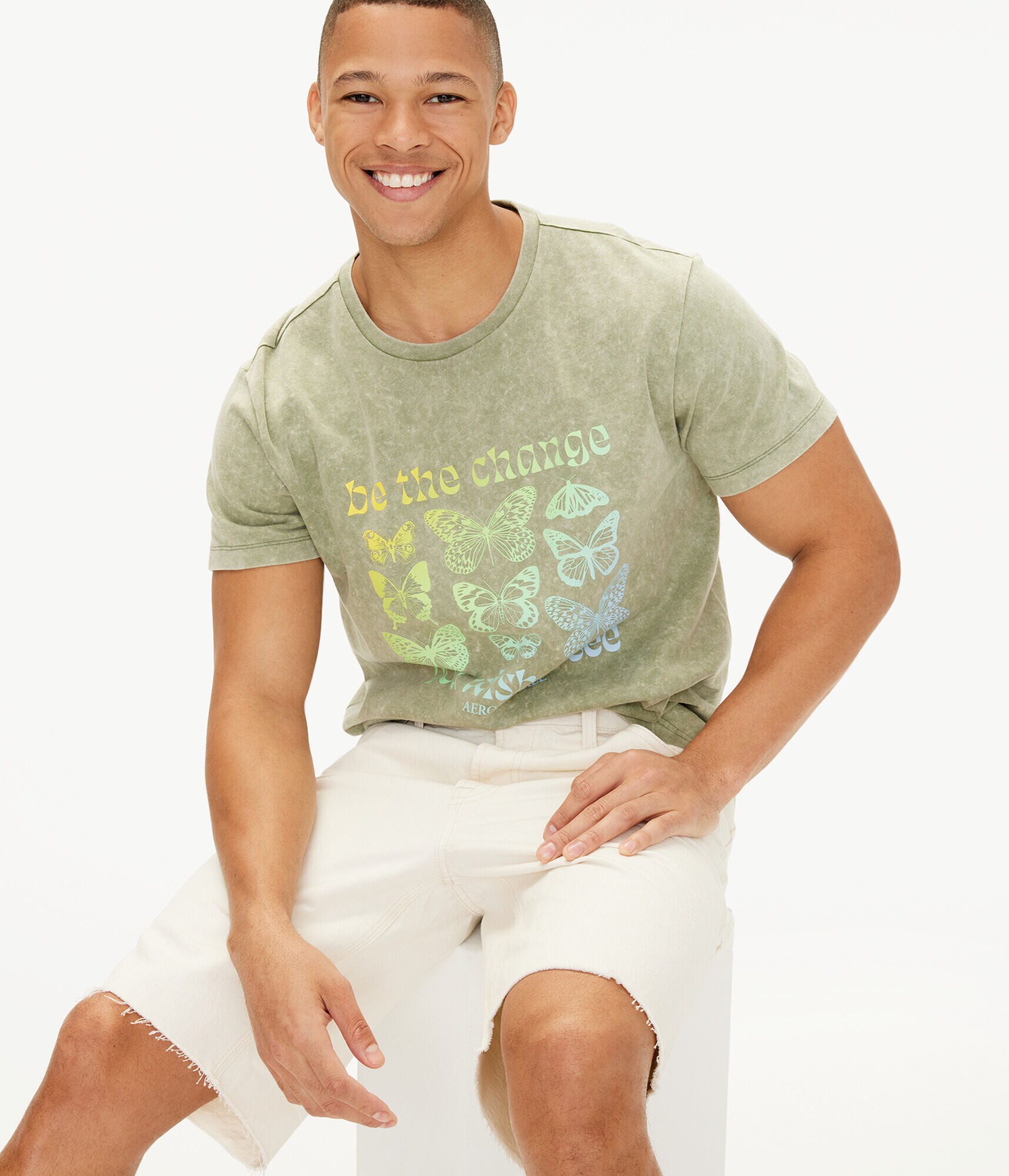 Be The Change Butterfly Graphic Tee