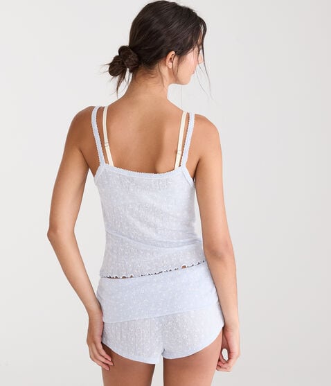 Floral Knit V-Neck Sleep Cami Floral Knit V-Neck Sleep Cami