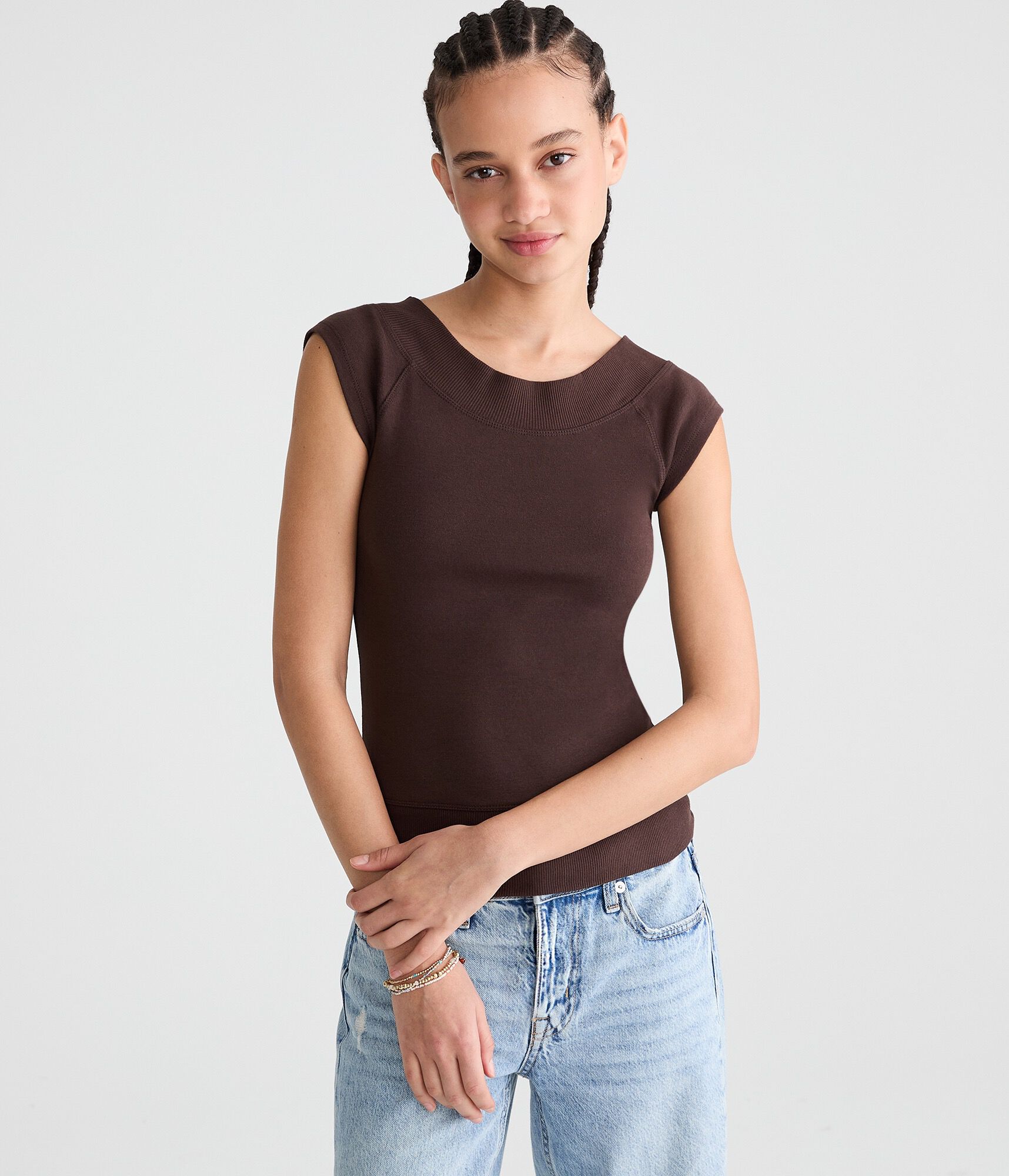 Seriously Soft Wide-Neck Raglan Tee