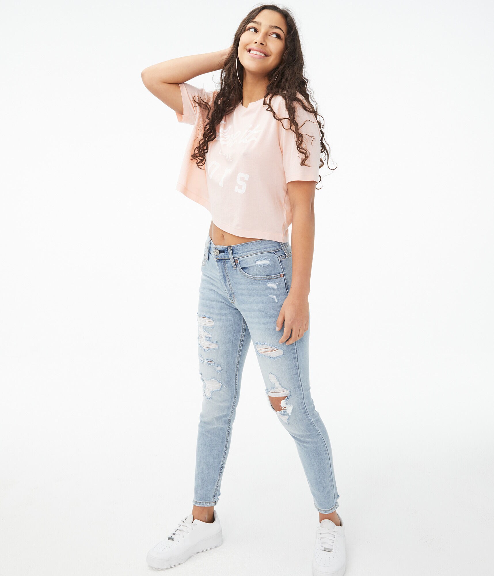 Blame It On The Boys Boxy Cropped Graphic Tee