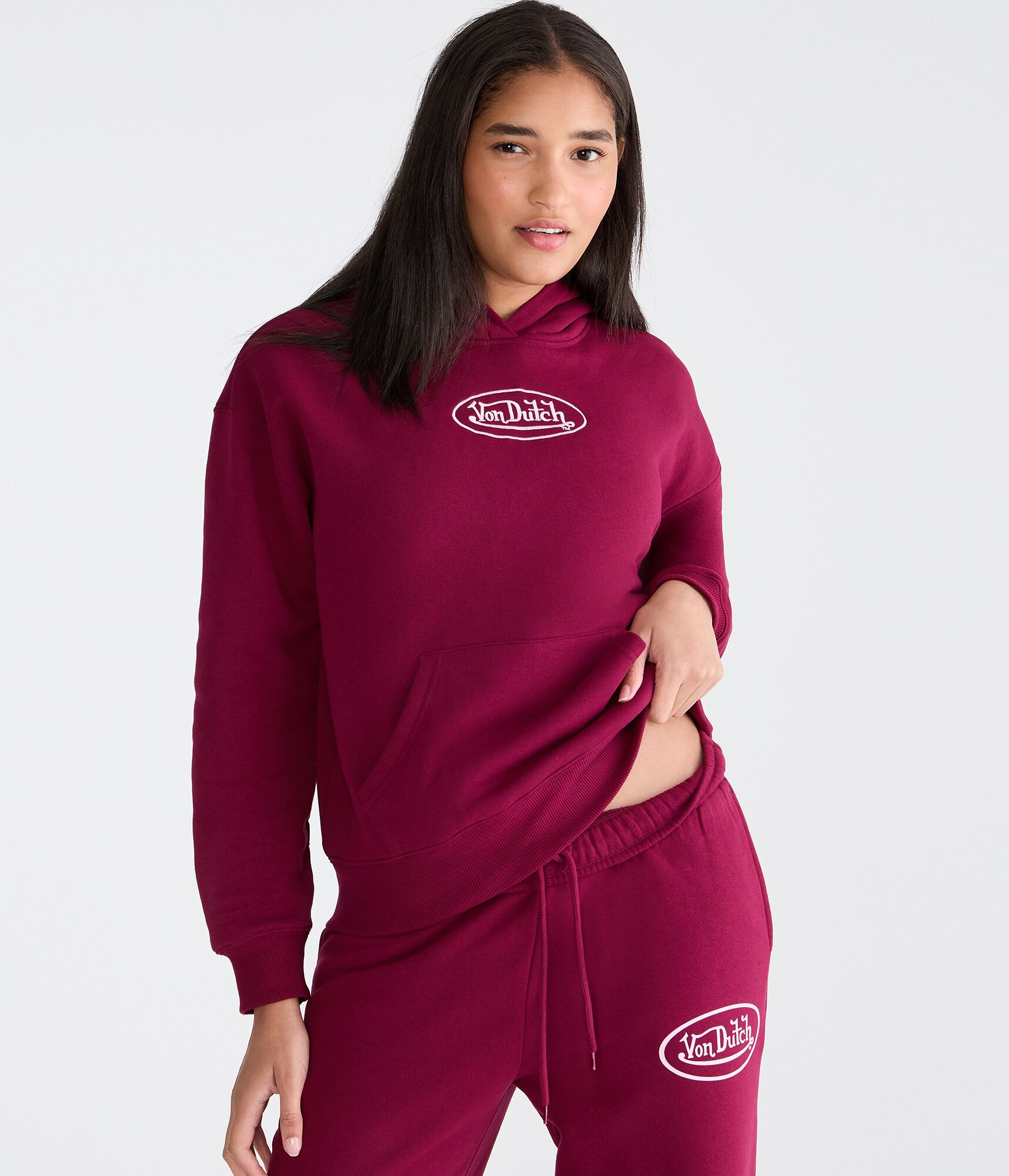 Von Dutch Logo Pullover Hoodie