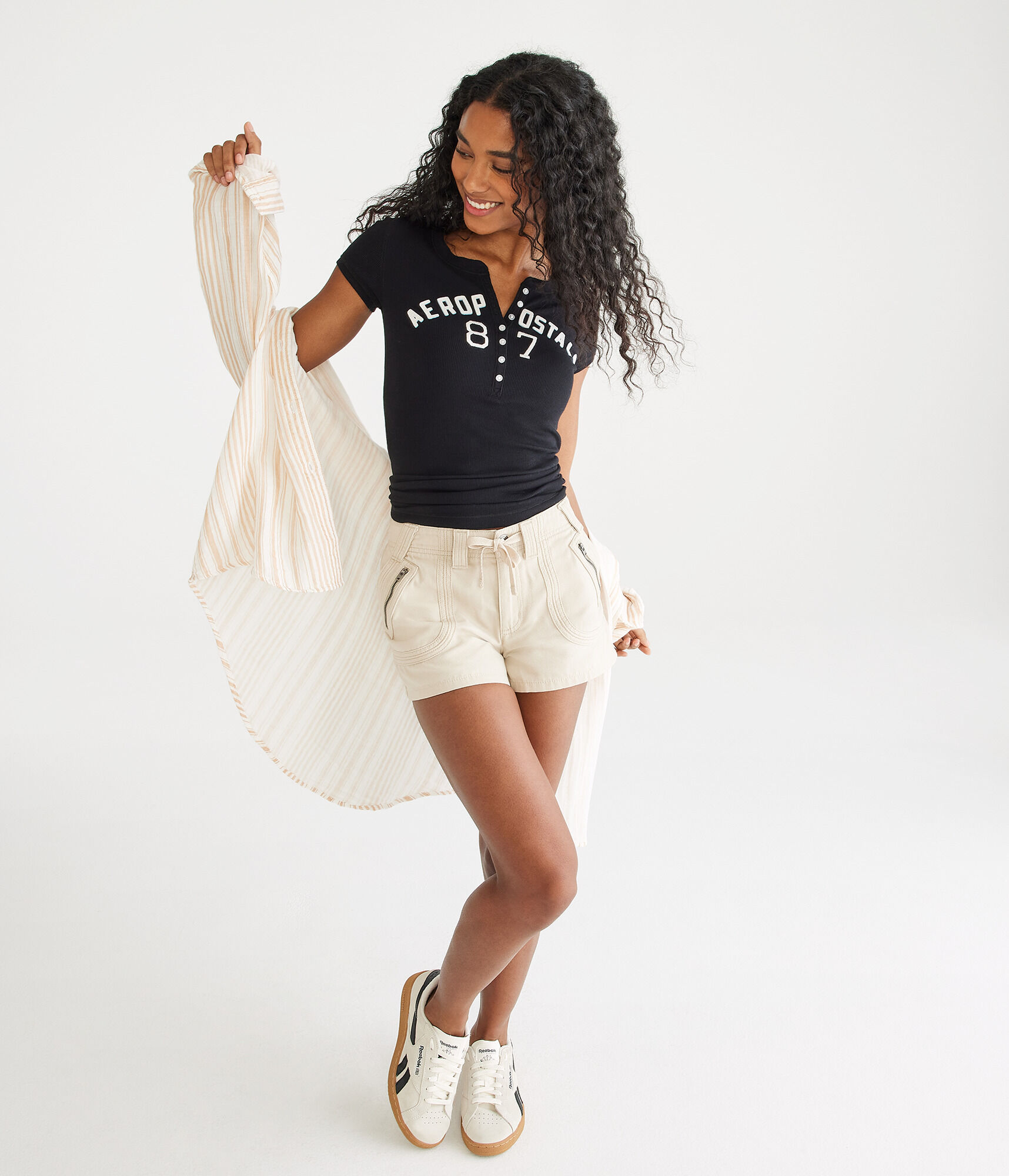 Aeropostale 87 Graphic Henley