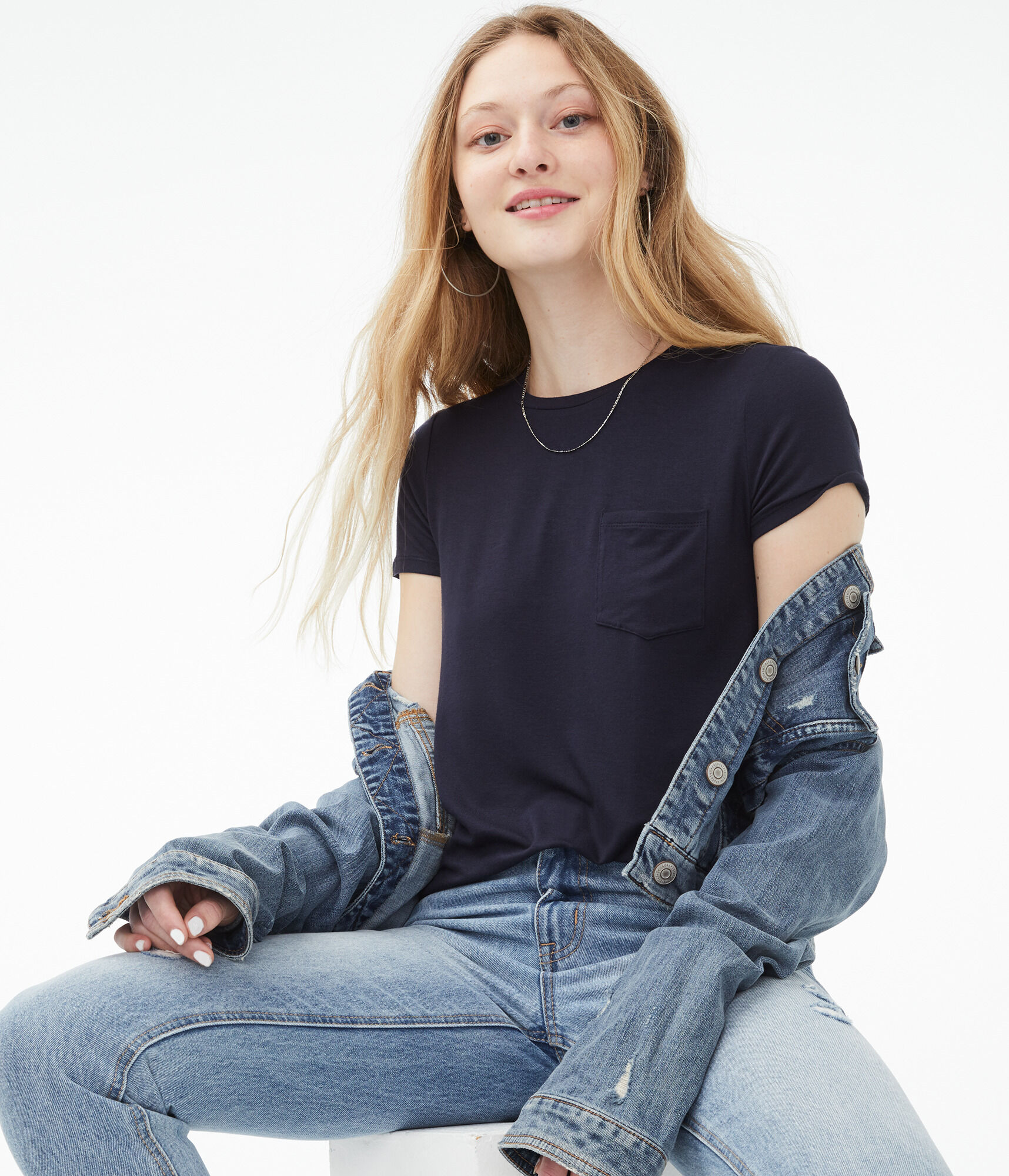 Seriously Soft Pocket Crew Tee