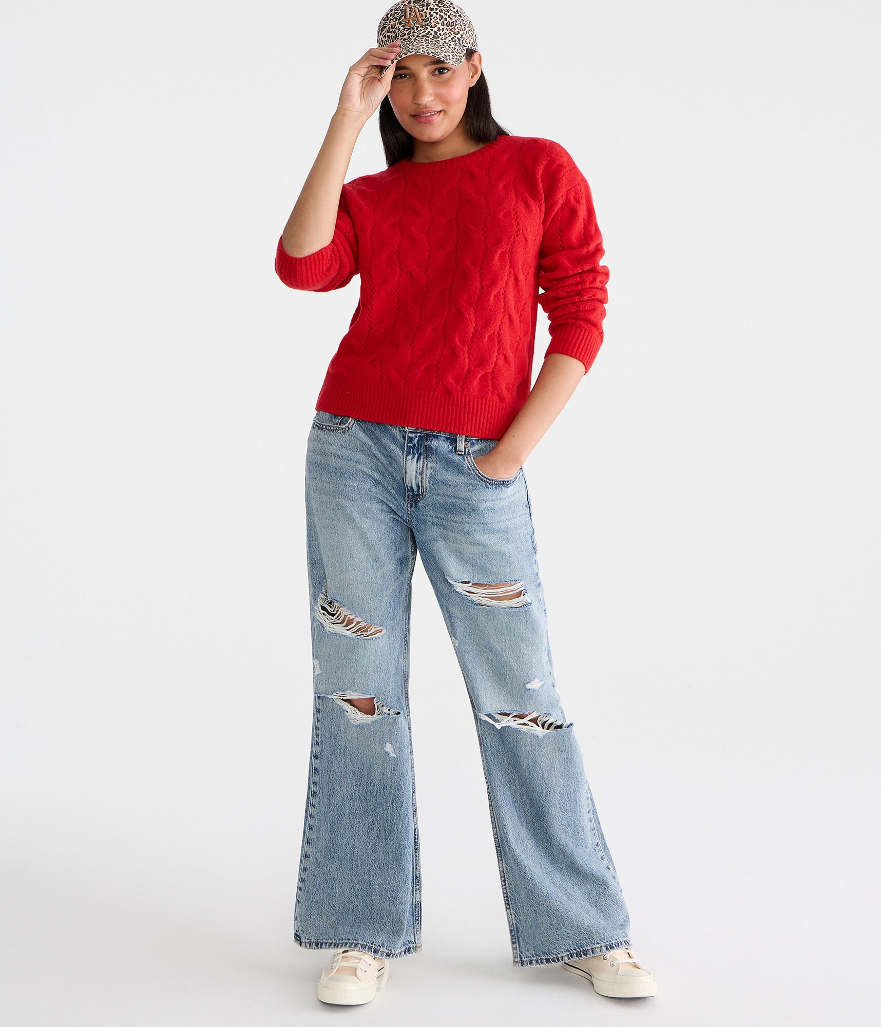Cozy Cable Crew Sweater