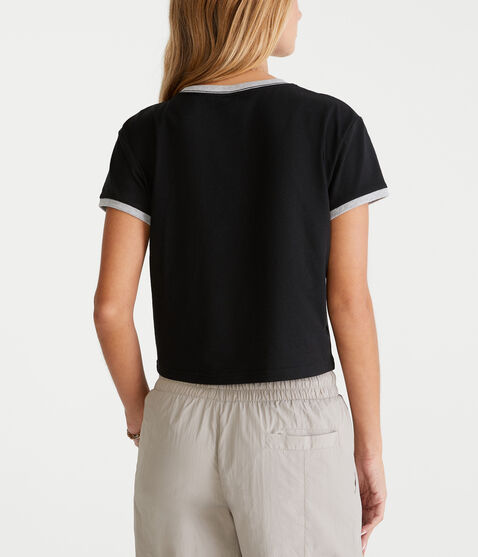 Peanuts® | Aéropostale Snoopy Hockey Ringer Baby Tee