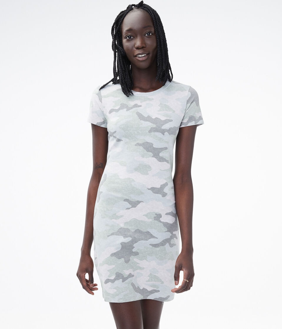 Camo Bodycon T-Shirt Dress