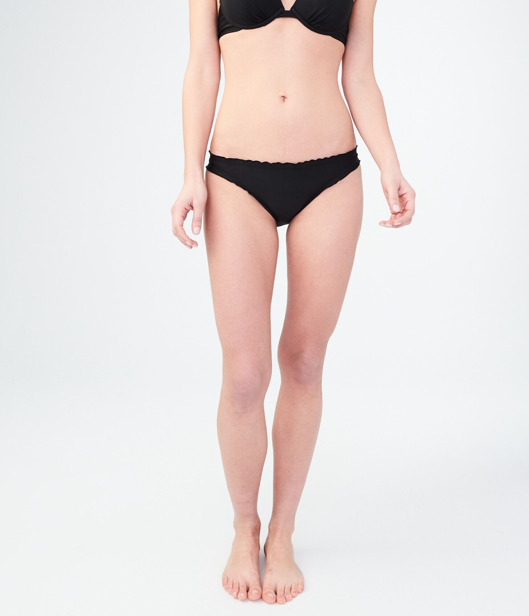 LLD Solid Ruffle Bikini Bottom