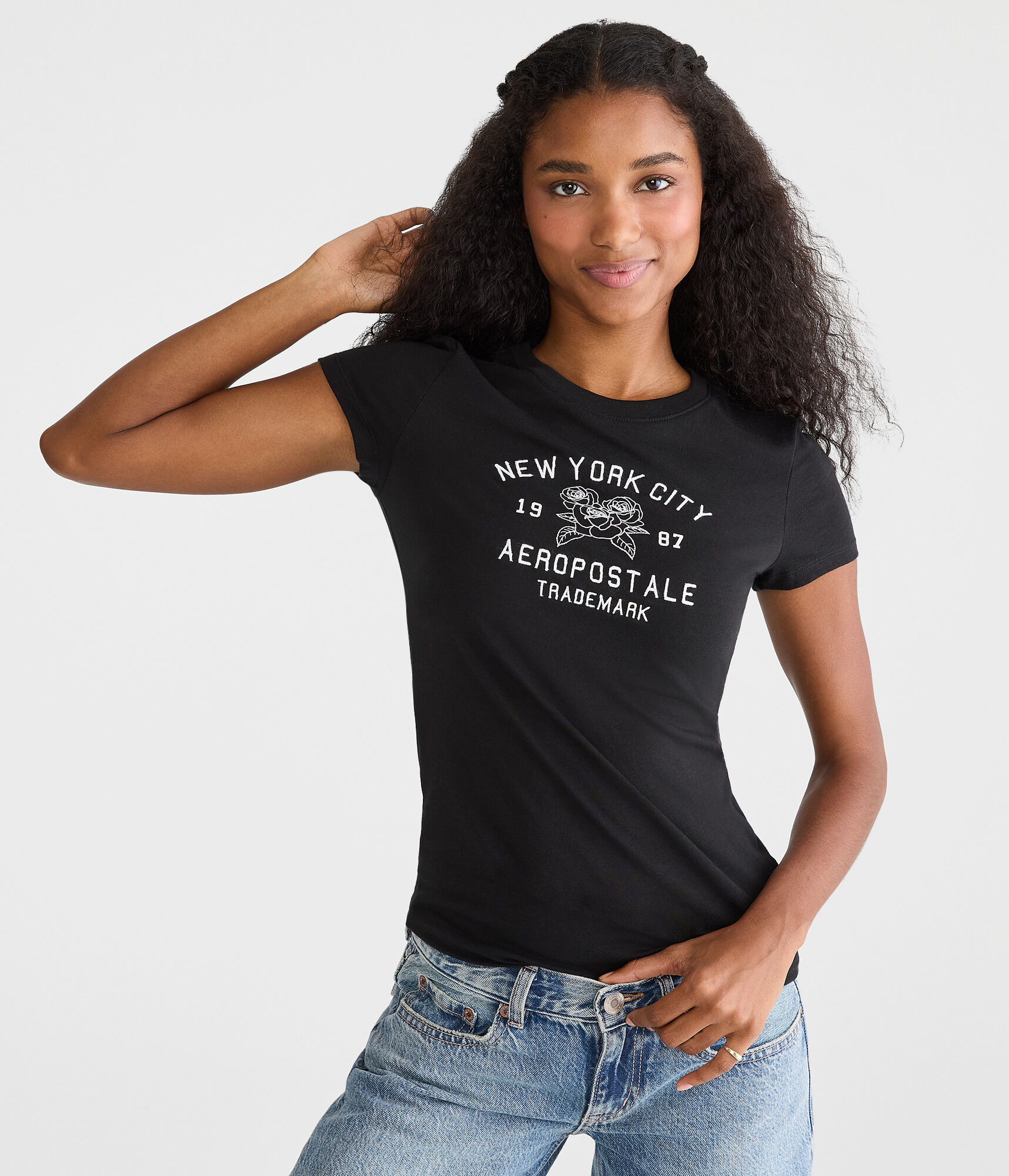 Aeropostale Roses Arch Graphic Tee