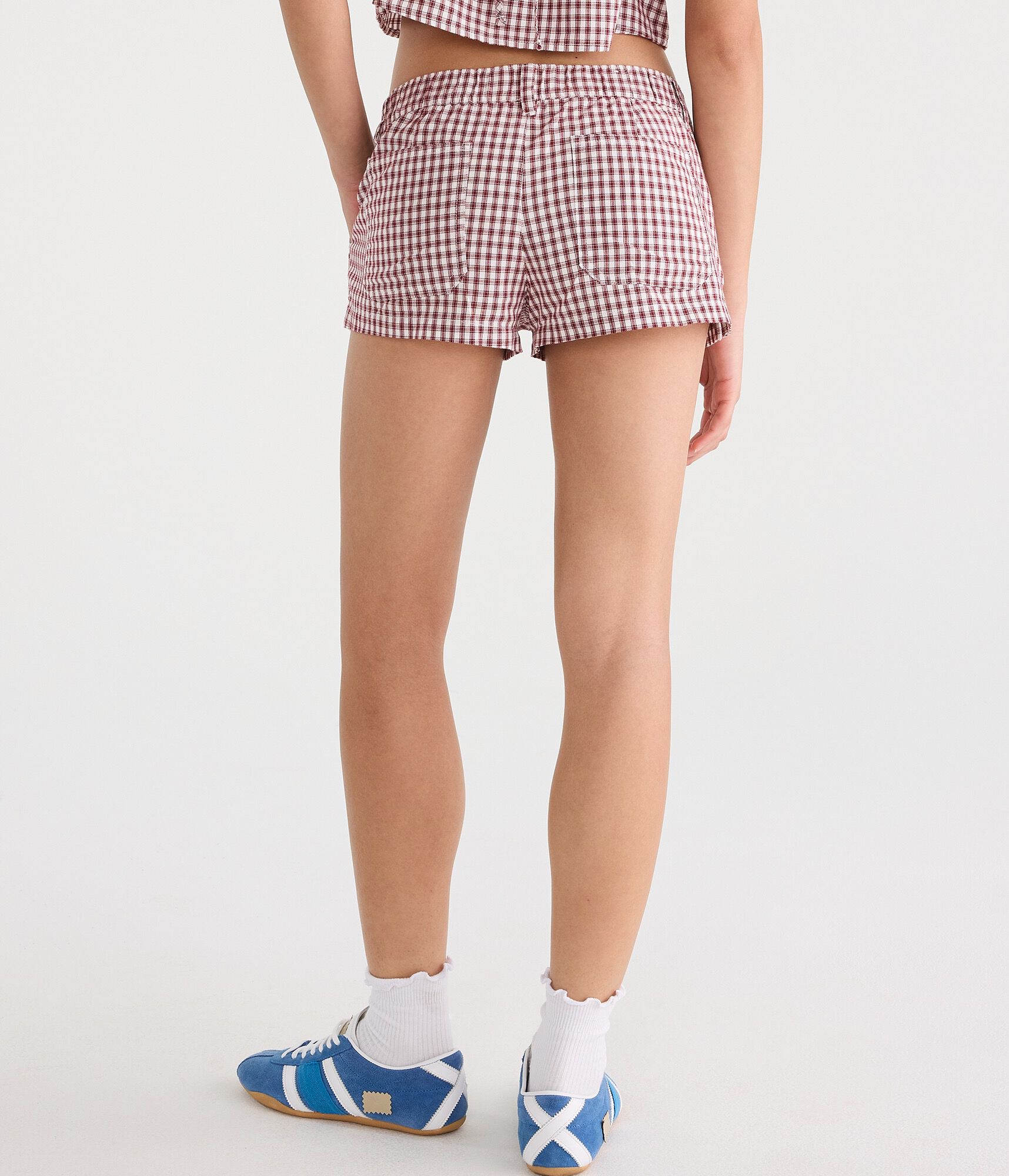 D&eacute;j&agrave; For Aero Plaid Low-Rise Shorts