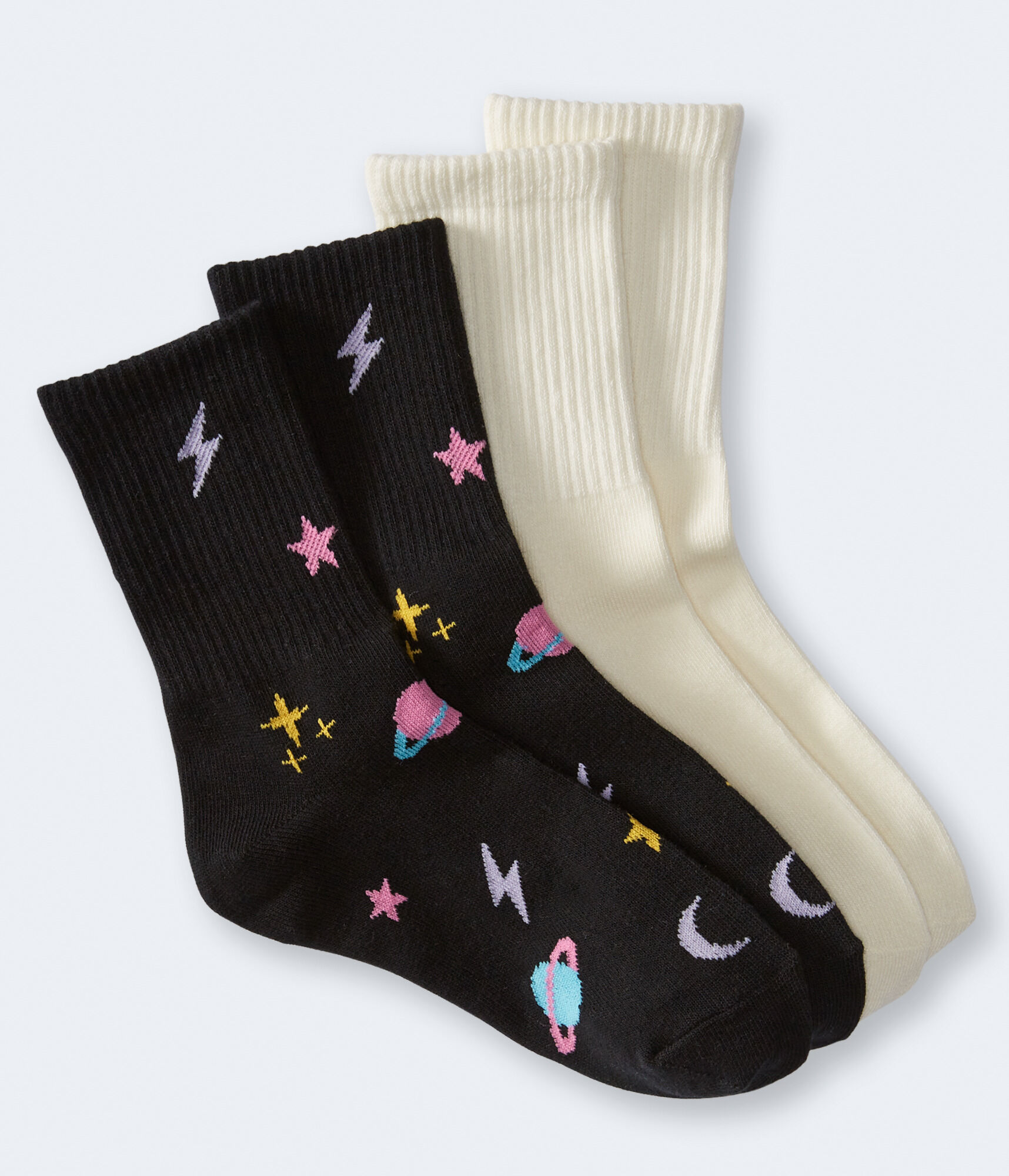 Space &amp; Solid Crew Sock 2-Pack