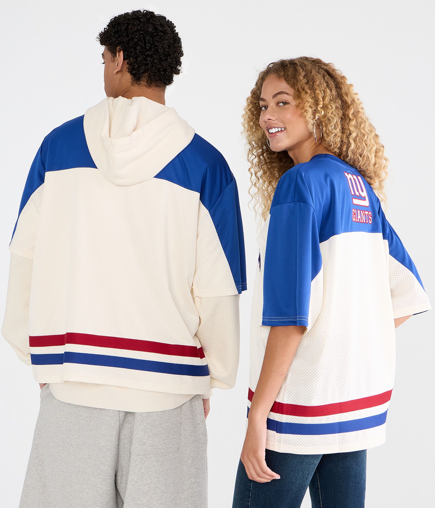 New York Giants Colorblock Mesh Top