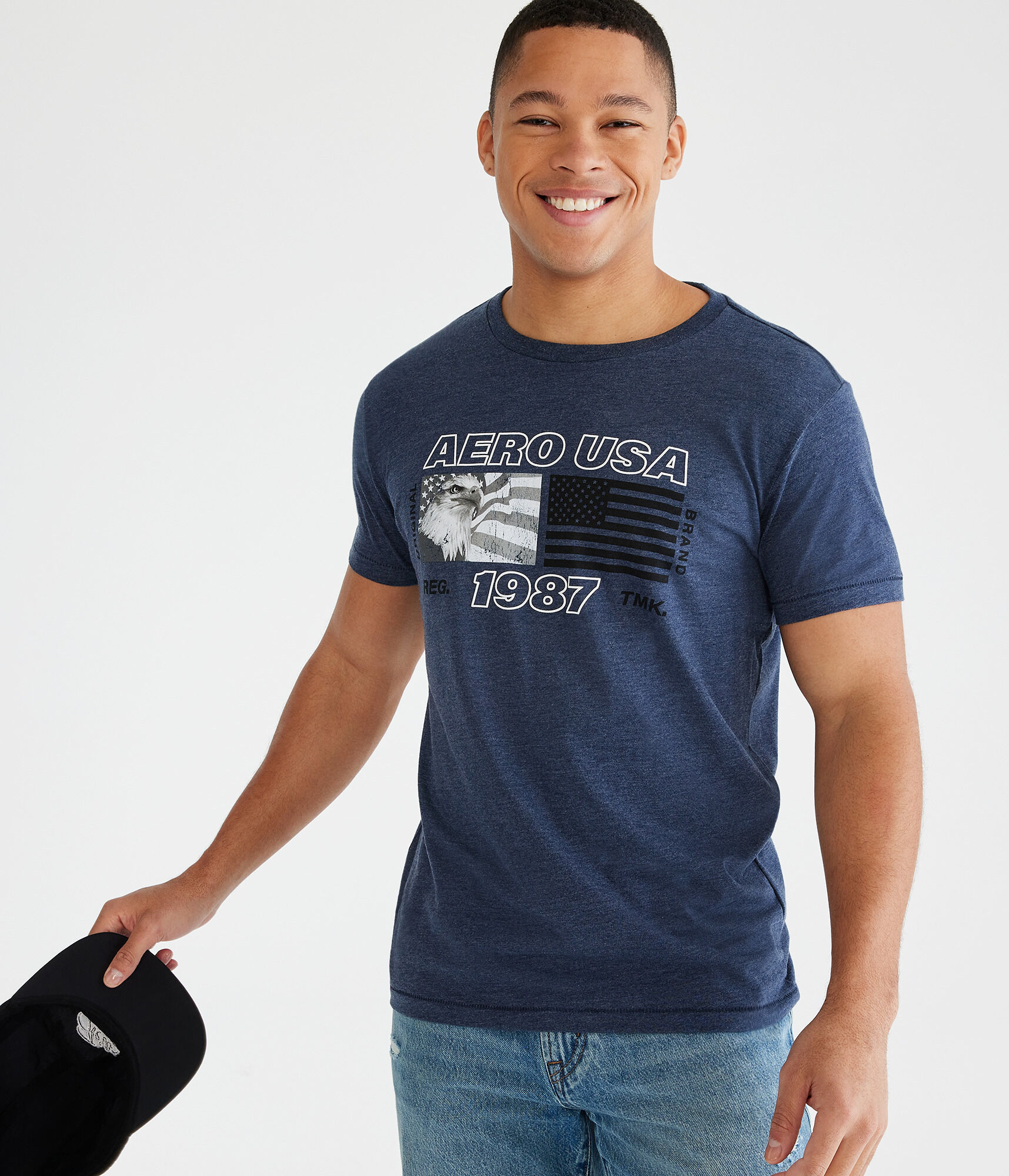 Aero USA Americana Flag Graphic Tee