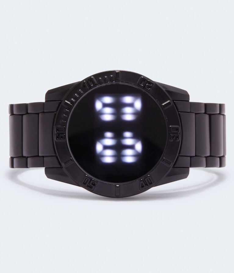 Round Matte Metal Digital Watch