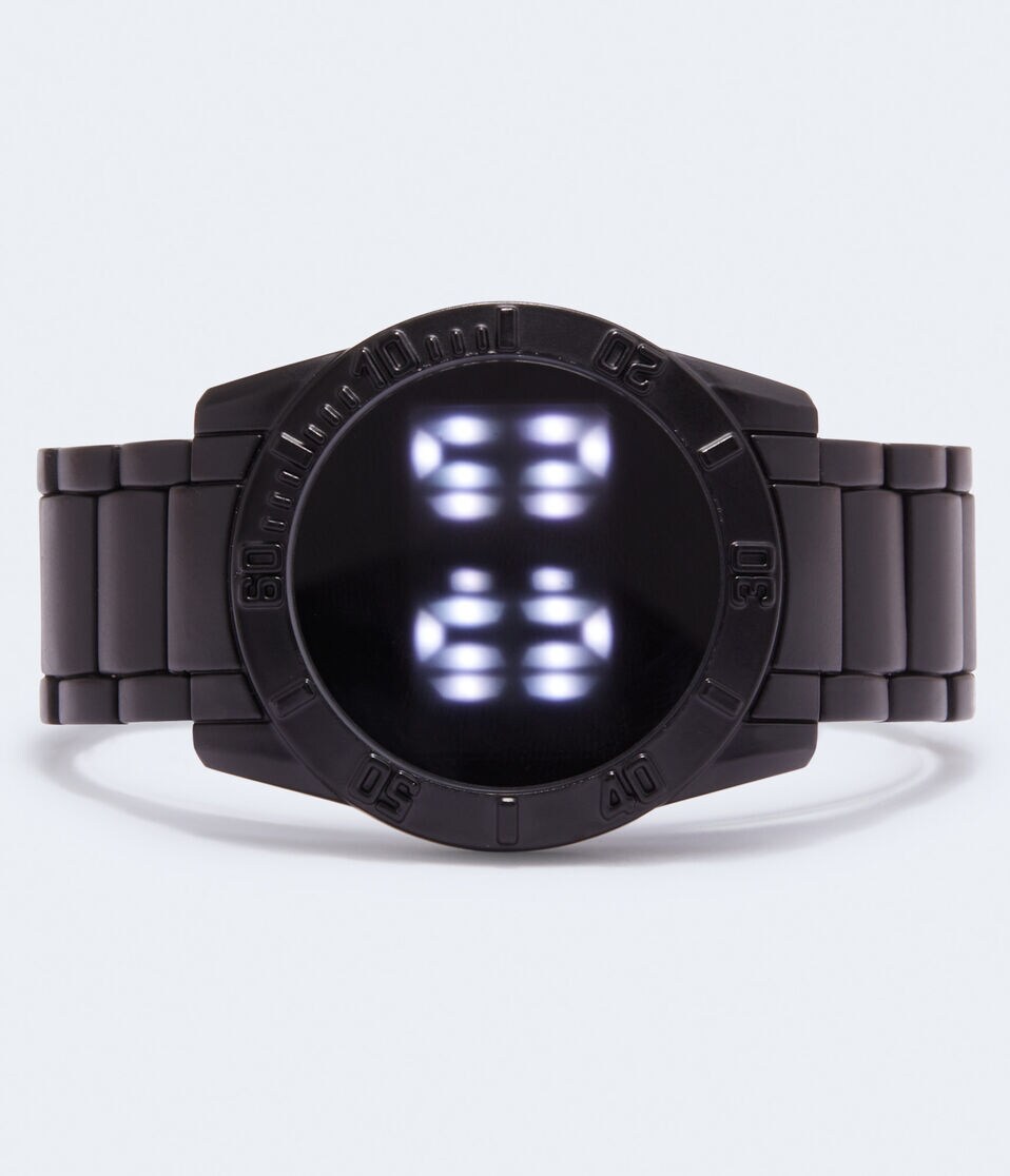 Round Matte Metal Digital Watch