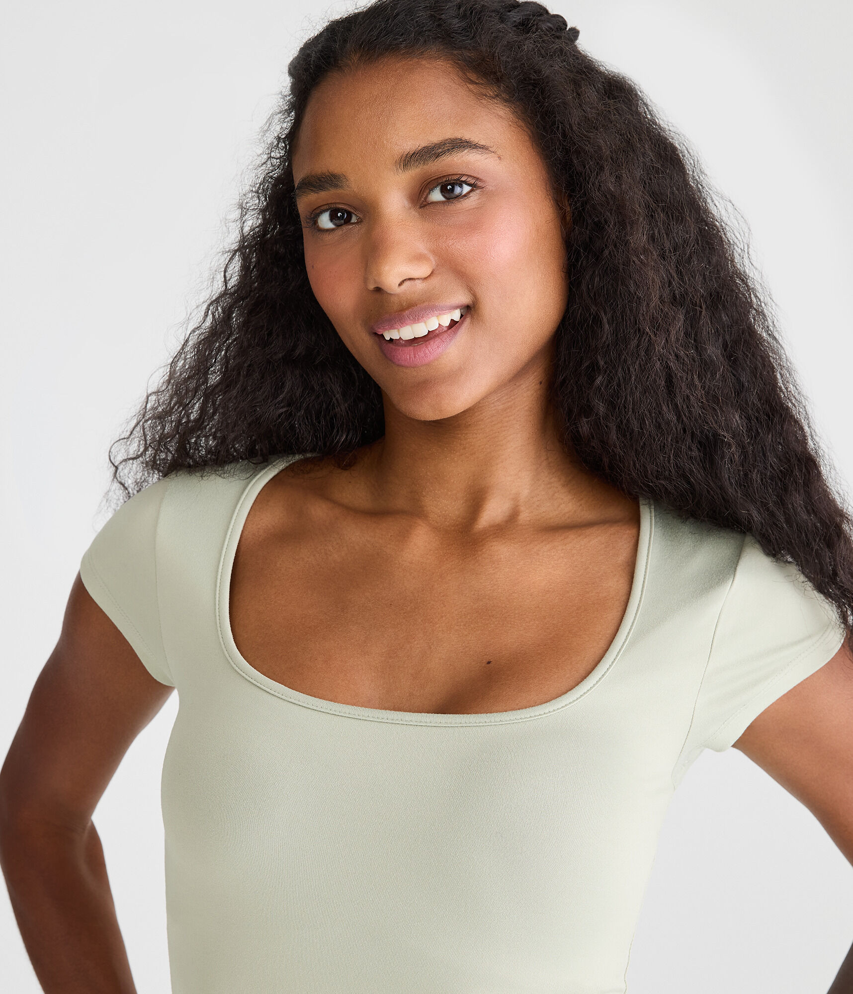 Buttery Soft Square-Neck Tee