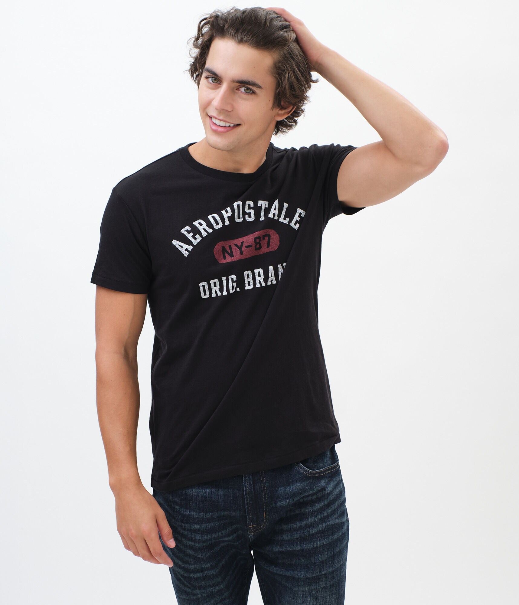 Aeropostale NY-87 Logo Graphic Tee