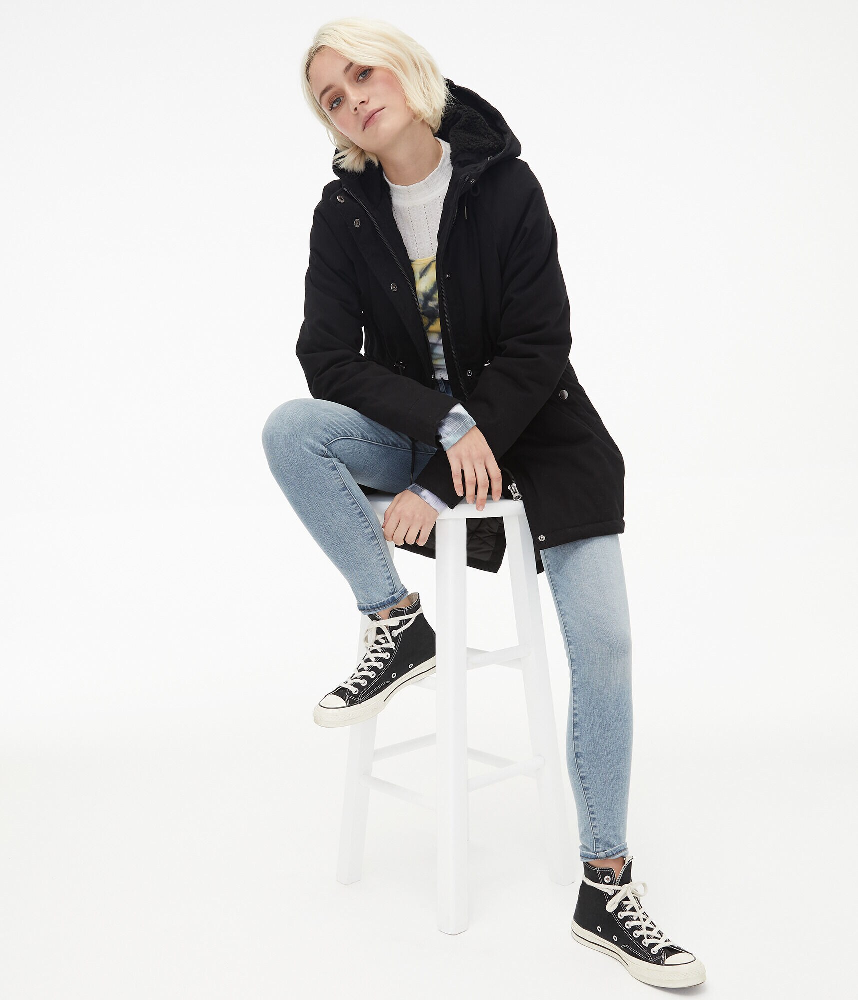 Faux Fur-Trimmed Hooded Parka