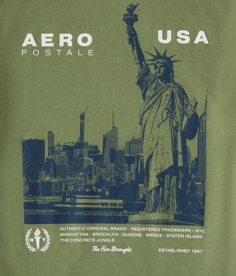 Aeropostale USA Statue Of Liberty Graphic Tee Aeropostale USA Statue Of Liberty Graphic Tee