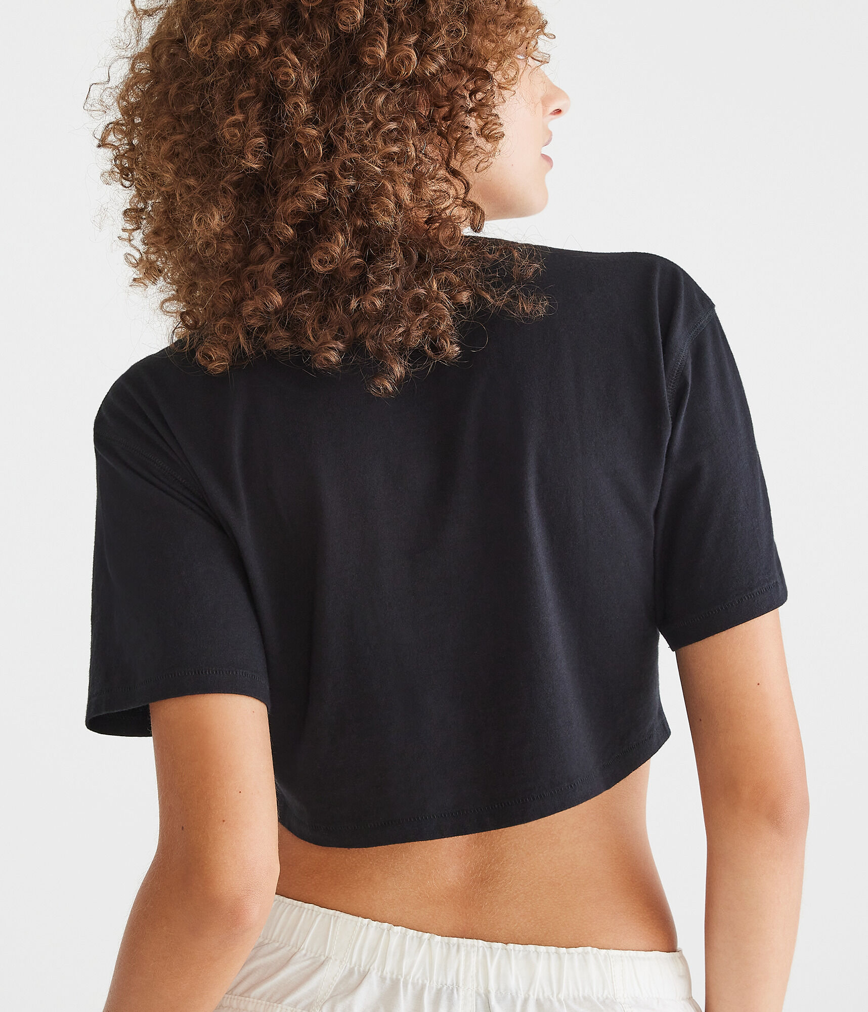 Boxy Boyfriend Cropped Crew Pocket Tee