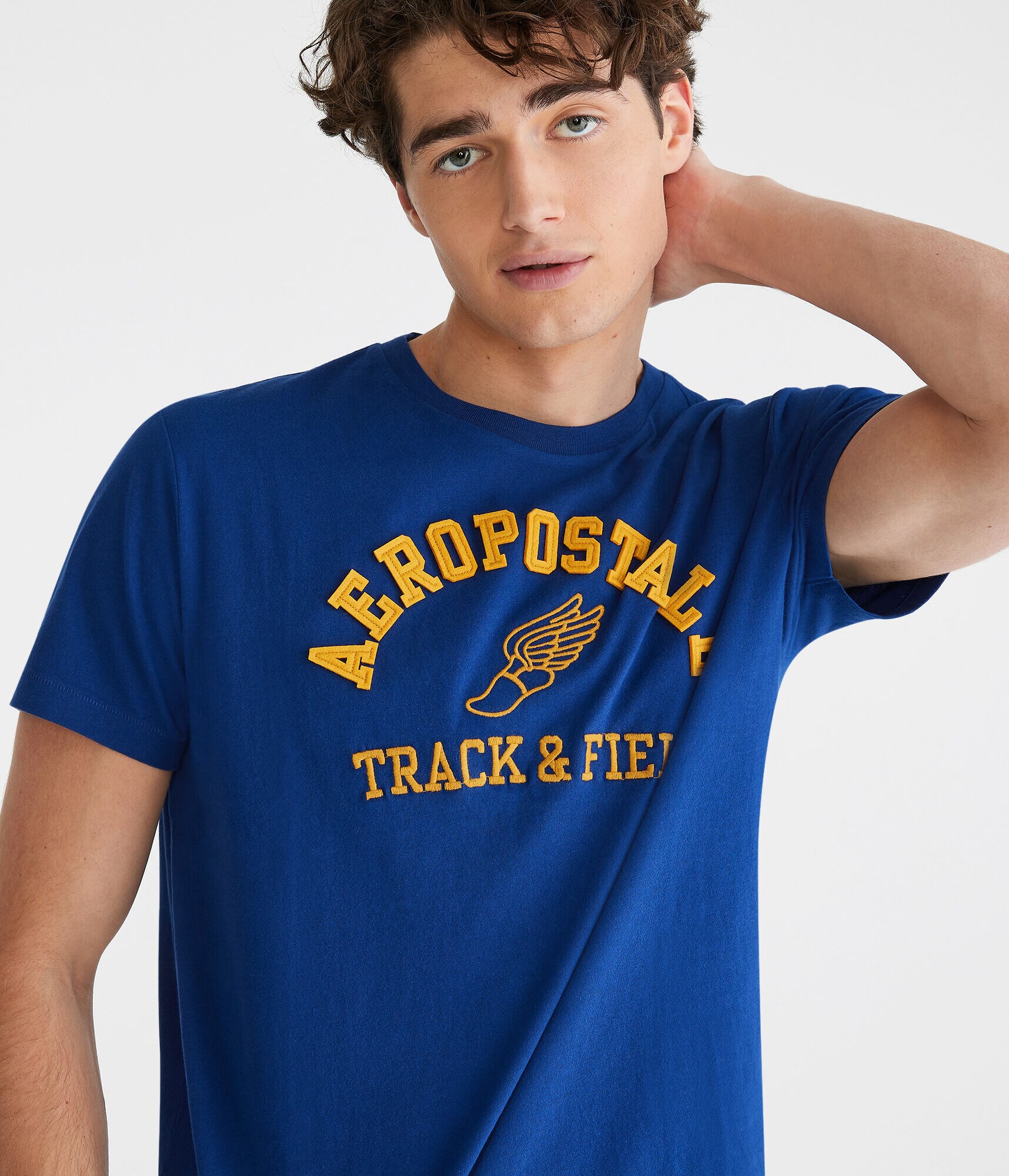 Aeropostale Track &amp; Field Appliqu&eacute; Graphic Tee