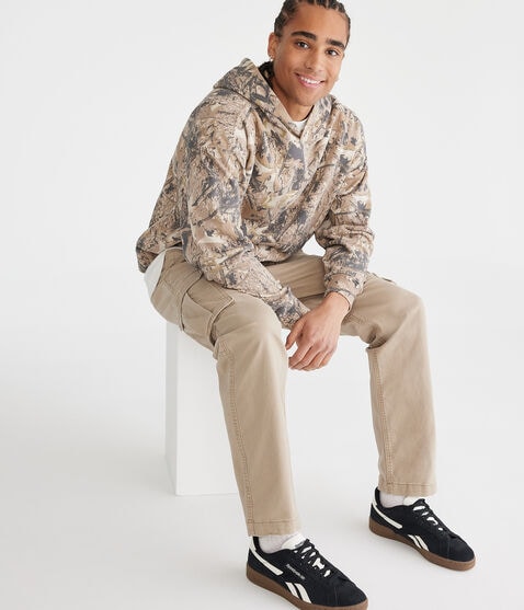 Woodland Camo Boxy Pullover Hoodie