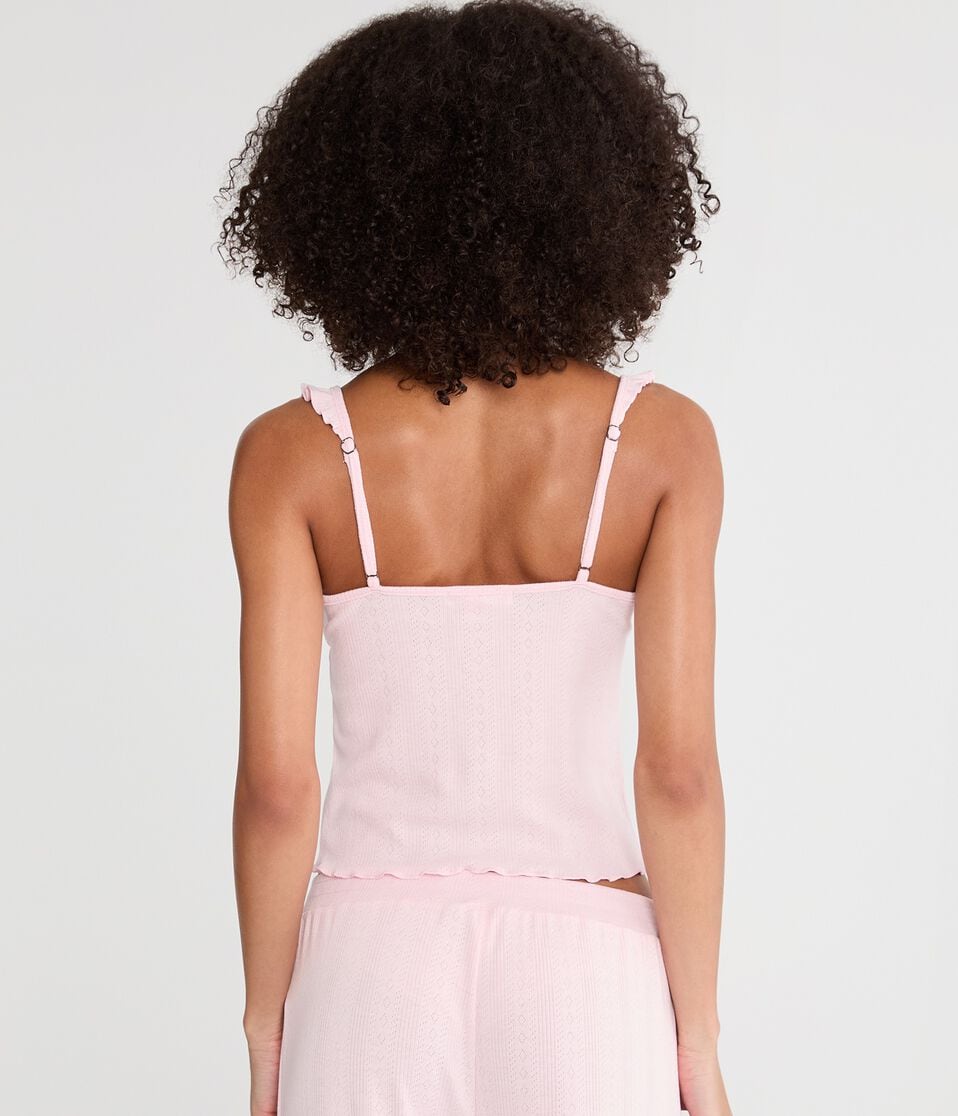 Ruffle Pointelle Sleep Cami