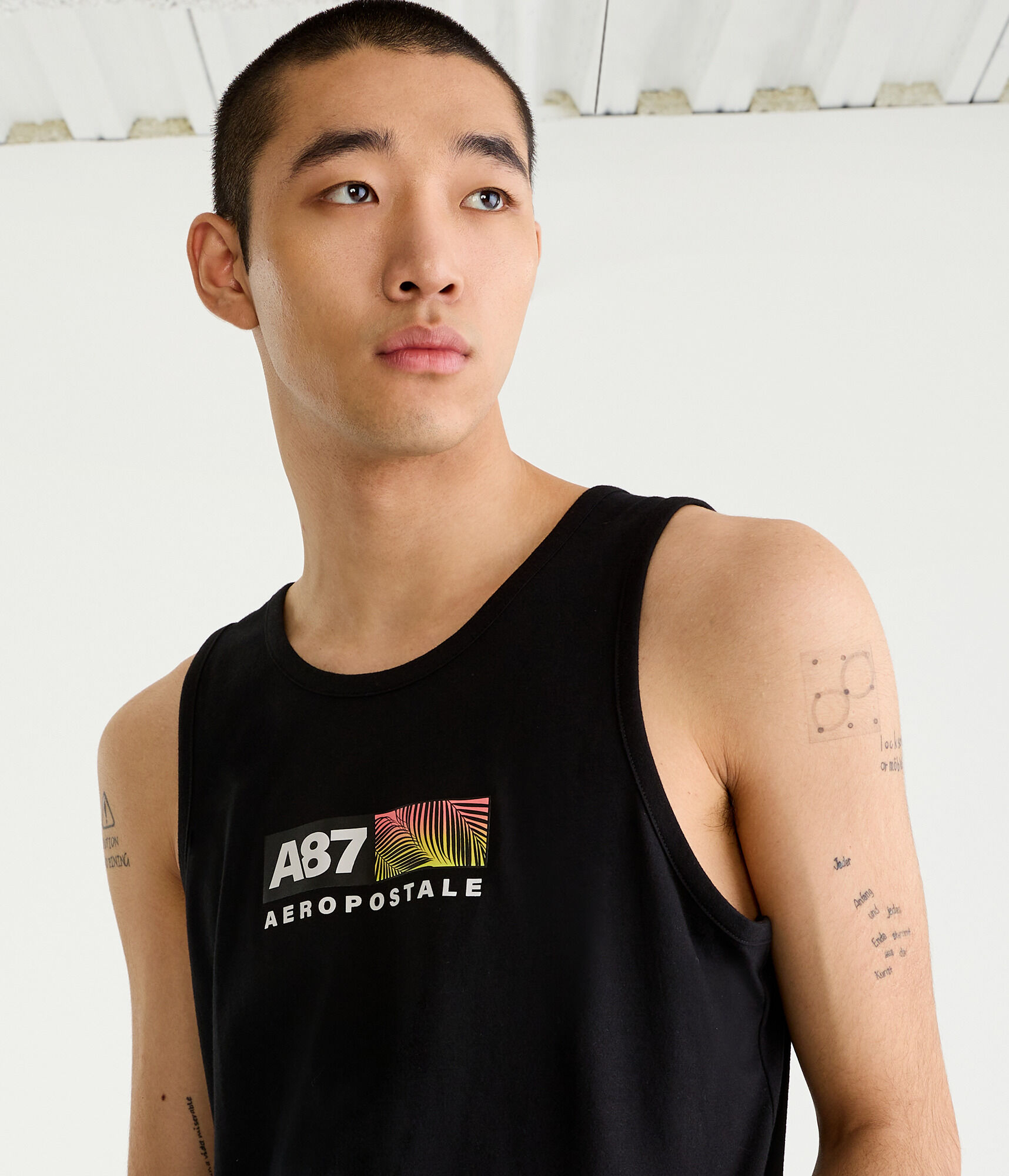 A87 Box Logo Palms Tank