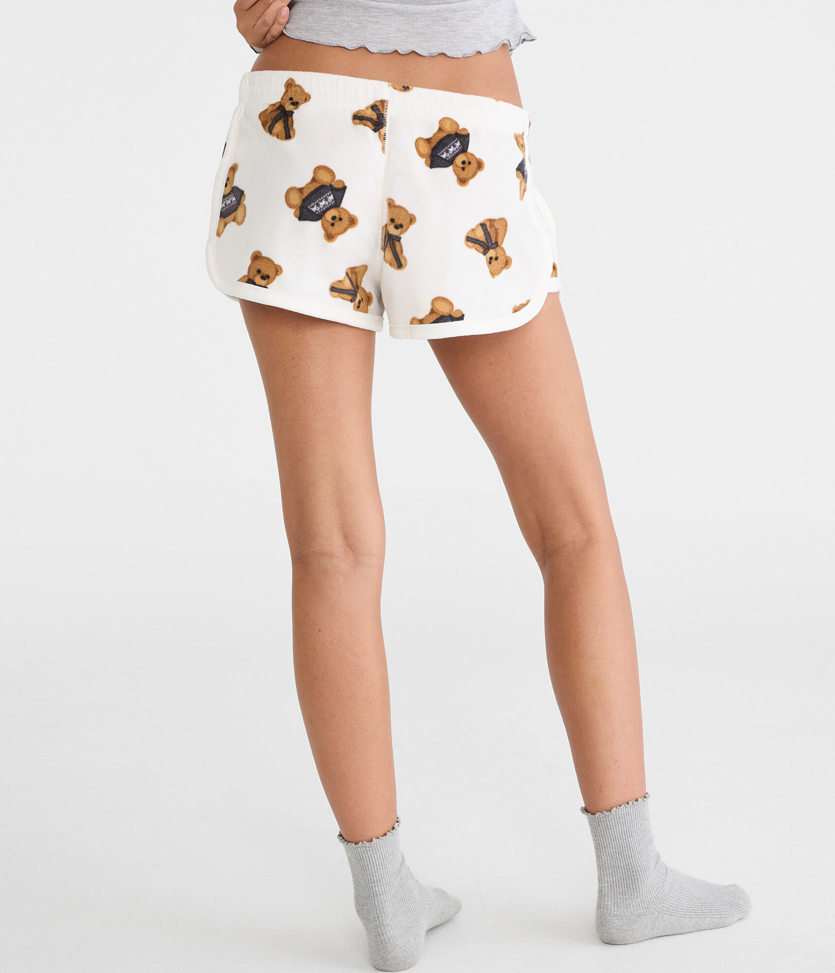 Teddy Bear Polyfleece Sleep Shorts